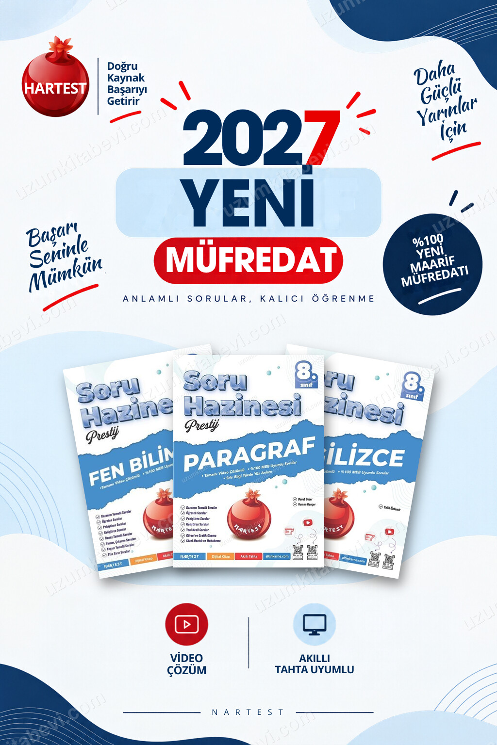 Nartest Yayınevi 8. Sınıf Fen Bilimleri-Paragraf-İngilizce Soru Bankası Seti (3 Kitap) - Nartest Yayınevi kitap kapağı