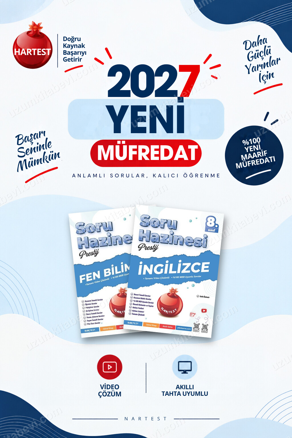 Nartest Yayınevi 8. Sınıf Fen Bilimleri-İngilizce Soru Bankası Seti (2 Kitap) - Nartest Yayınevi kitap kapağı