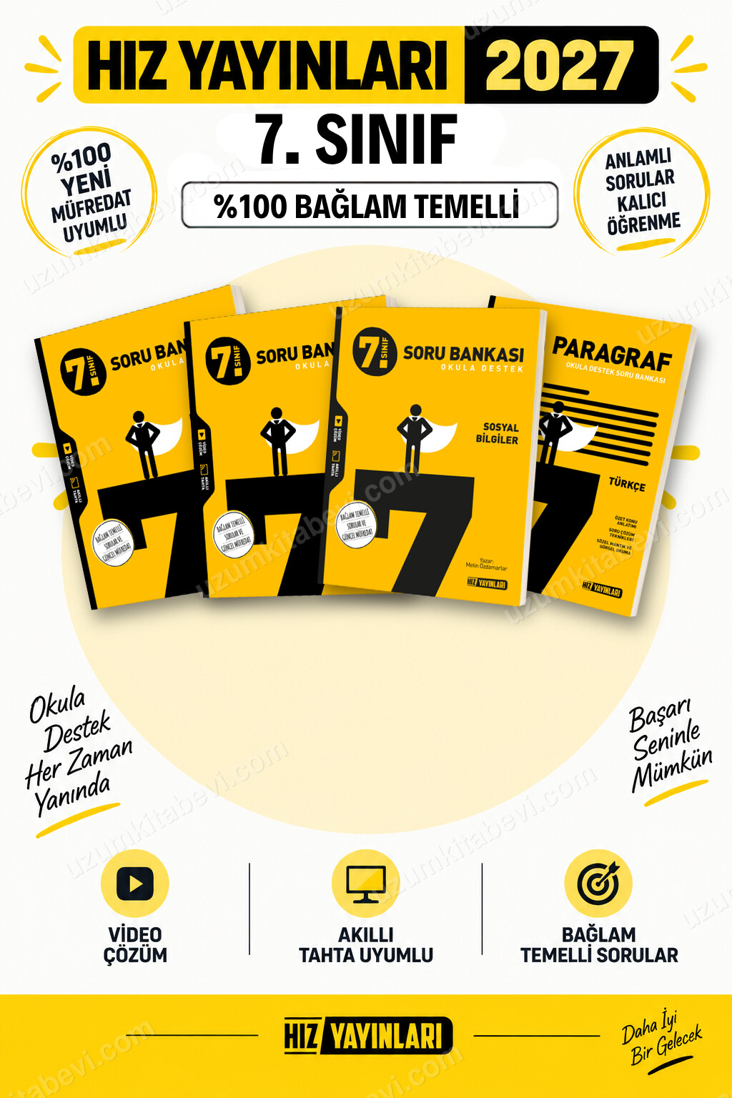 Hız Yayınları 2027 7. Sınıf Matematik-Fen-Sosyal-Paragraf Maarif Yeni Müfredat Soru Bankası Seti - Hız Yayınları kitap kapağı