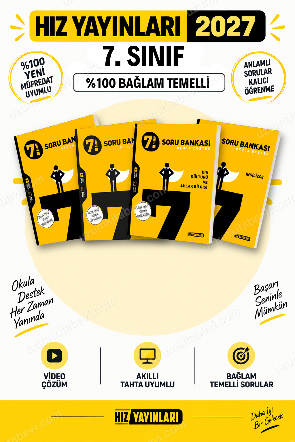 Hız Yayınları 2027 7. Sınıf Fen-Sosyal-Din-İngilizce Maarif Yeni Müfredat Soru Bankası Seti - Hız Yayınları kitap kapağı