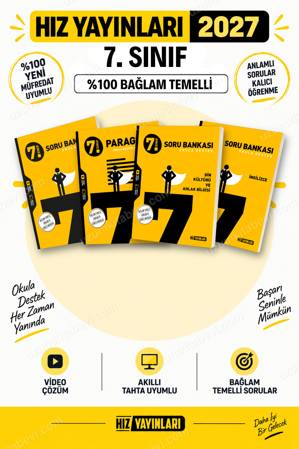 Hız Yayınları 2027 7. Sınıf Sosyal-Paragraf-Din-İngilizce Maarif Yeni Müfredat Soru Bankası Seti - Hız Yayınları kitap kapağı
