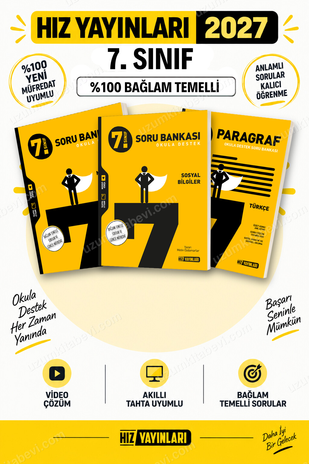 Hız Yayınları 2027 7. Sınıf Matematik-Sosyal-Paragraf Maarif Yeni Müfredat Soru Bankası Seti - Hız Yayınları kitap kapağı