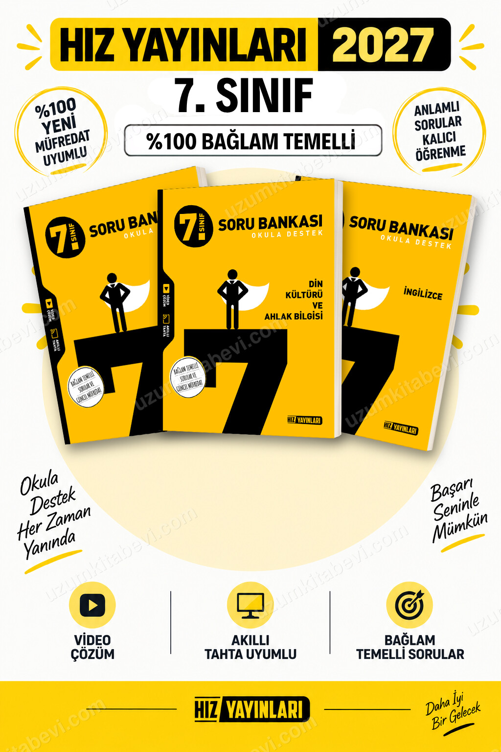 Hız Yayınları 2027 7. Sınıf Fen-Din-İngilizce Maarif Yeni Müfredat Soru Bankası Seti - Hız Yayınları kitap kapağı