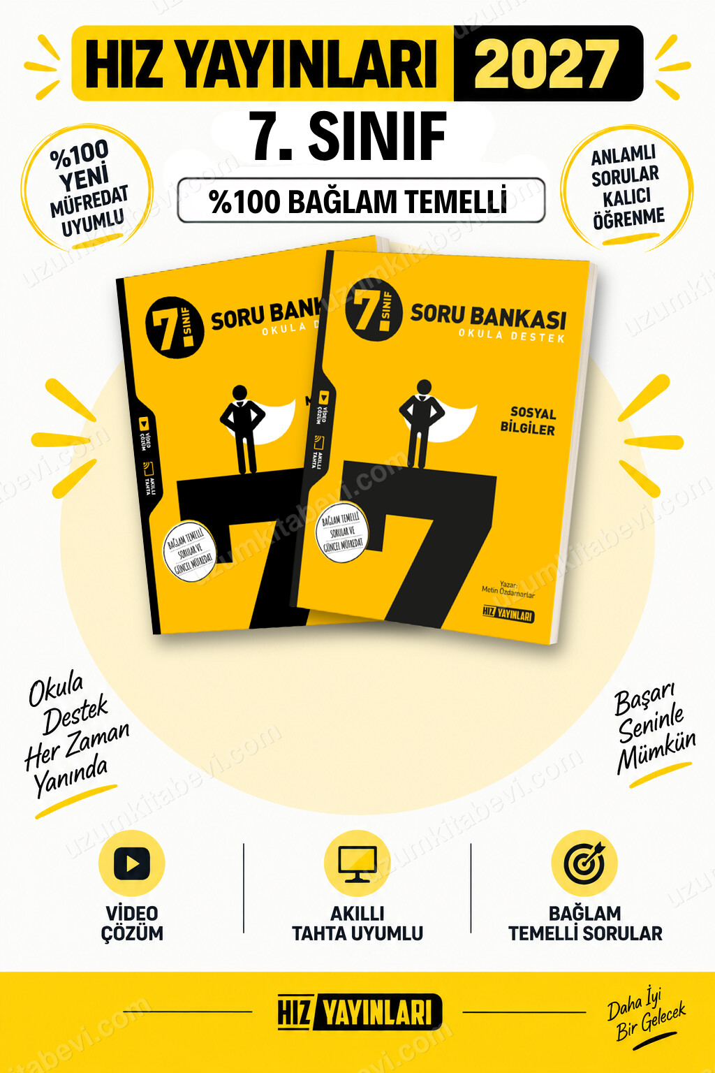 Hız Yayınları 2027 7. Sınıf Matematik-Sosyal Bilgiler Maarif Yeni Müfredat Soru Bankası Seti - Hız Yayınları kitap kapağı