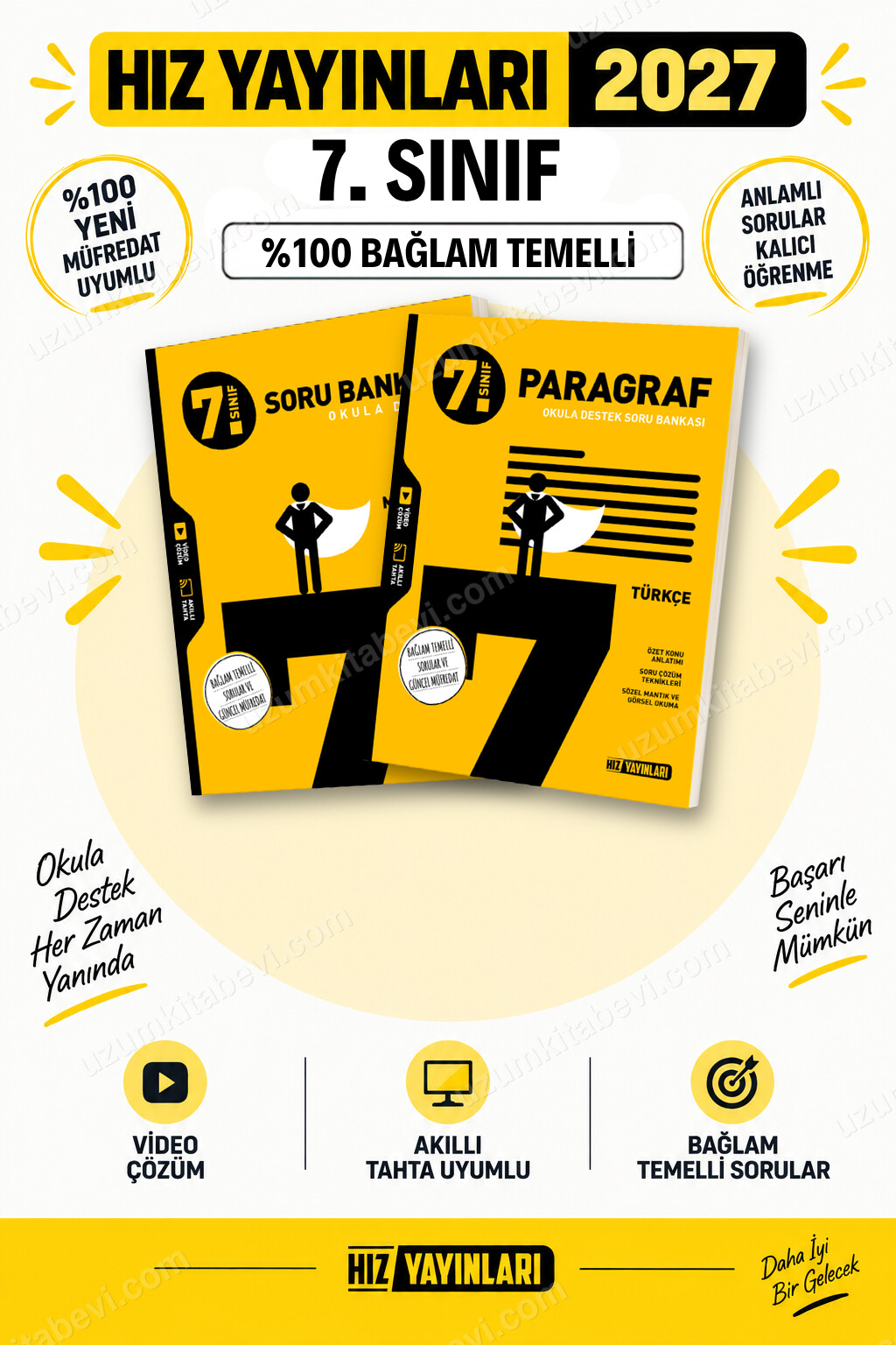 Hız Yayınları 2027 7. Sınıf Matematik-Paragraf Maarif Yeni Müfredat Soru Bankası Seti - Hız Yayınları kitap kapağı