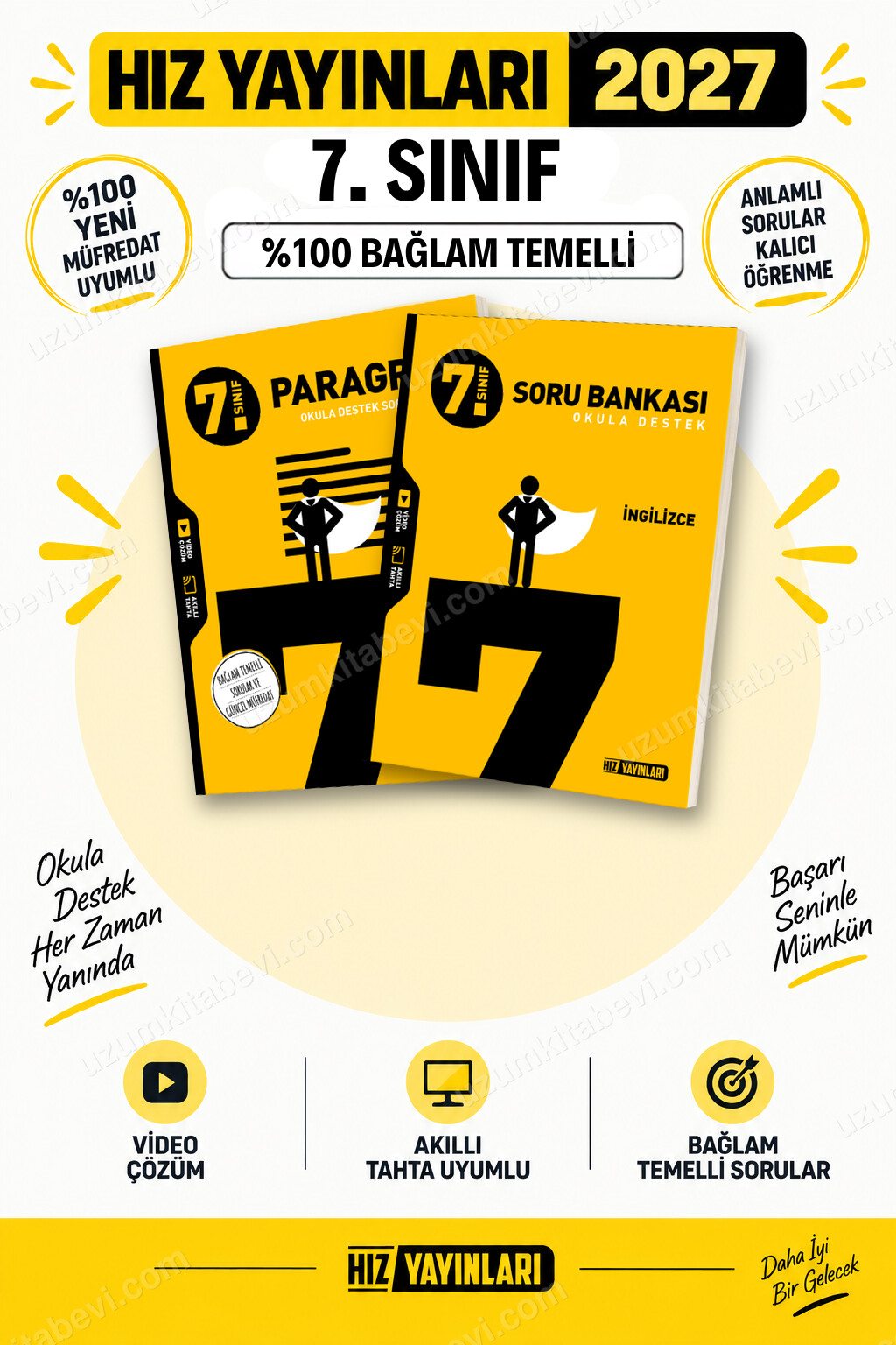Hız Yayınları 2027 7. Sınıf Paragraf-İngilizce Maarif Yeni Müfredat Soru Bankası Seti - Hız Yayınları kitap kapağı