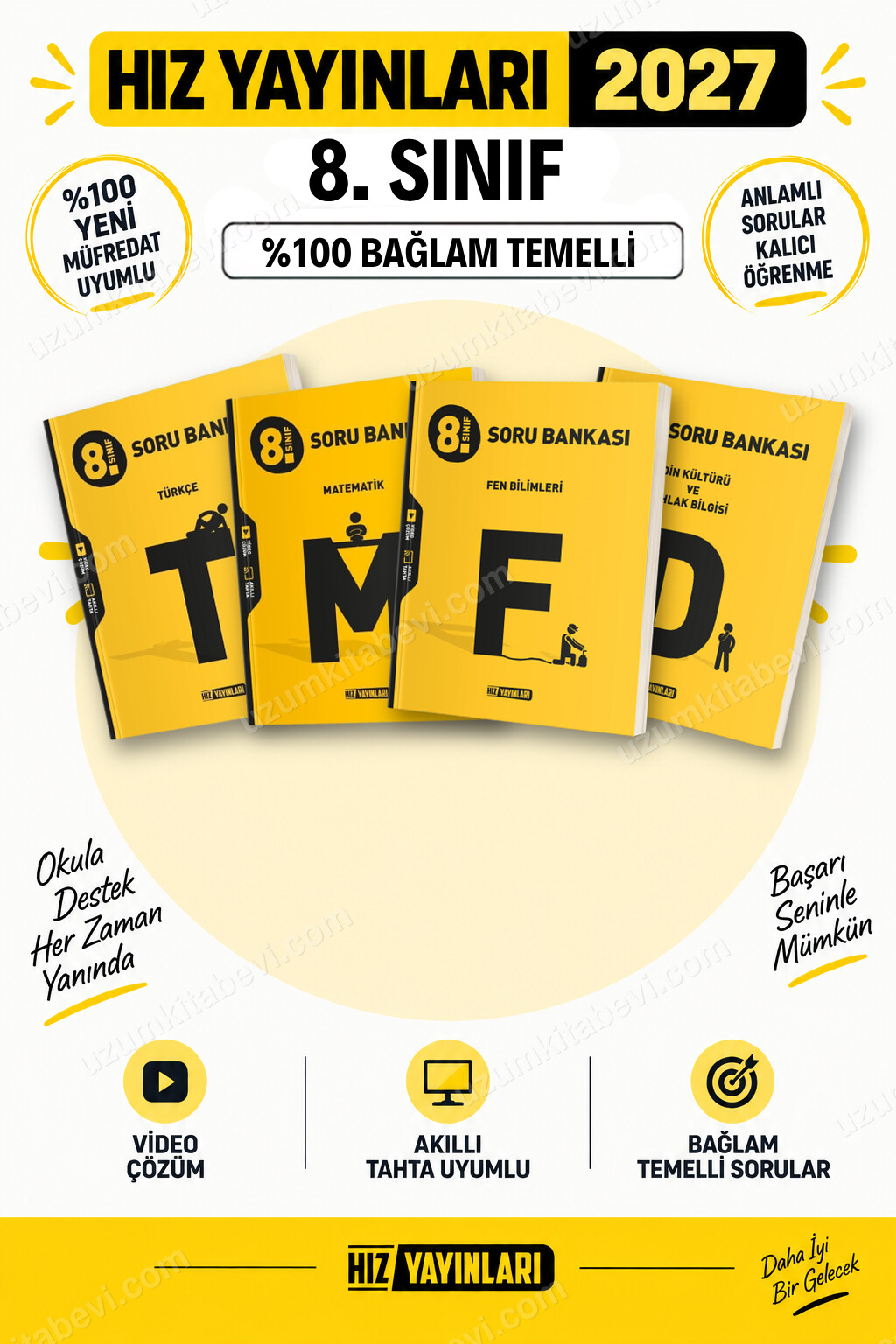 Hız Yayınları 2027 8. Sınıf Türkçe-Matematik-Fen-Din LGS Güncel Müfredat Soru Bankası Seti - Hız Yayınları kitap kapağı