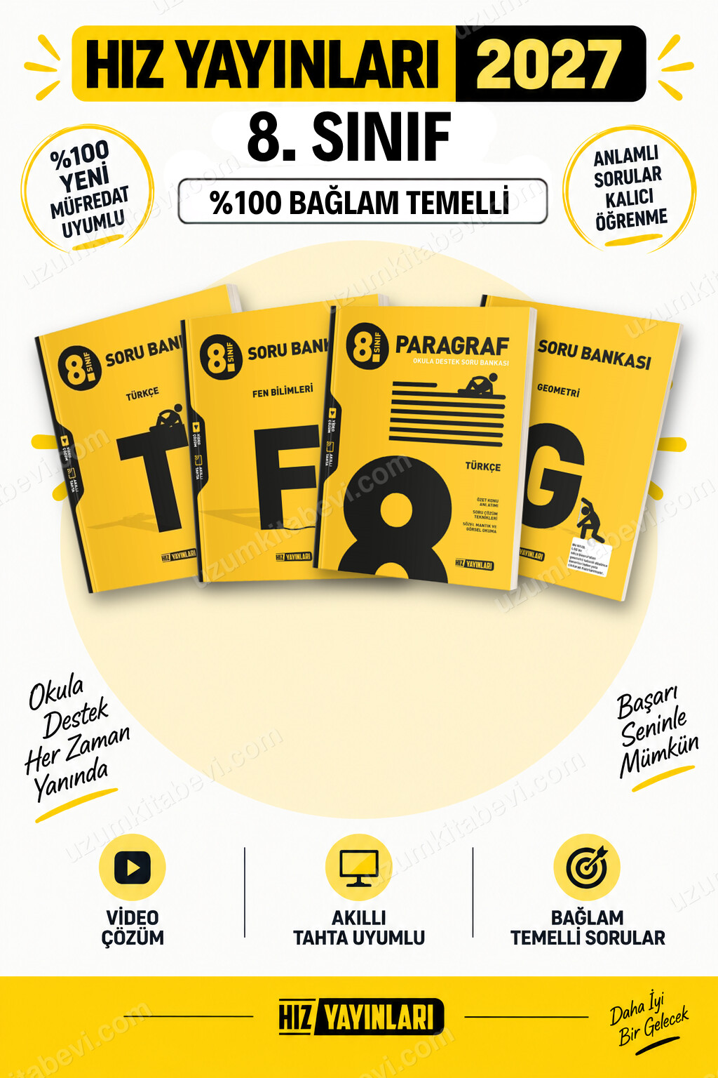 Hız Yayınları 2027 8. Sınıf Türkçe-Fen-Paragraf-Geometri LGS Güncel Müfredat Soru Bankası Seti - Hız Yayınları kitap kapağı