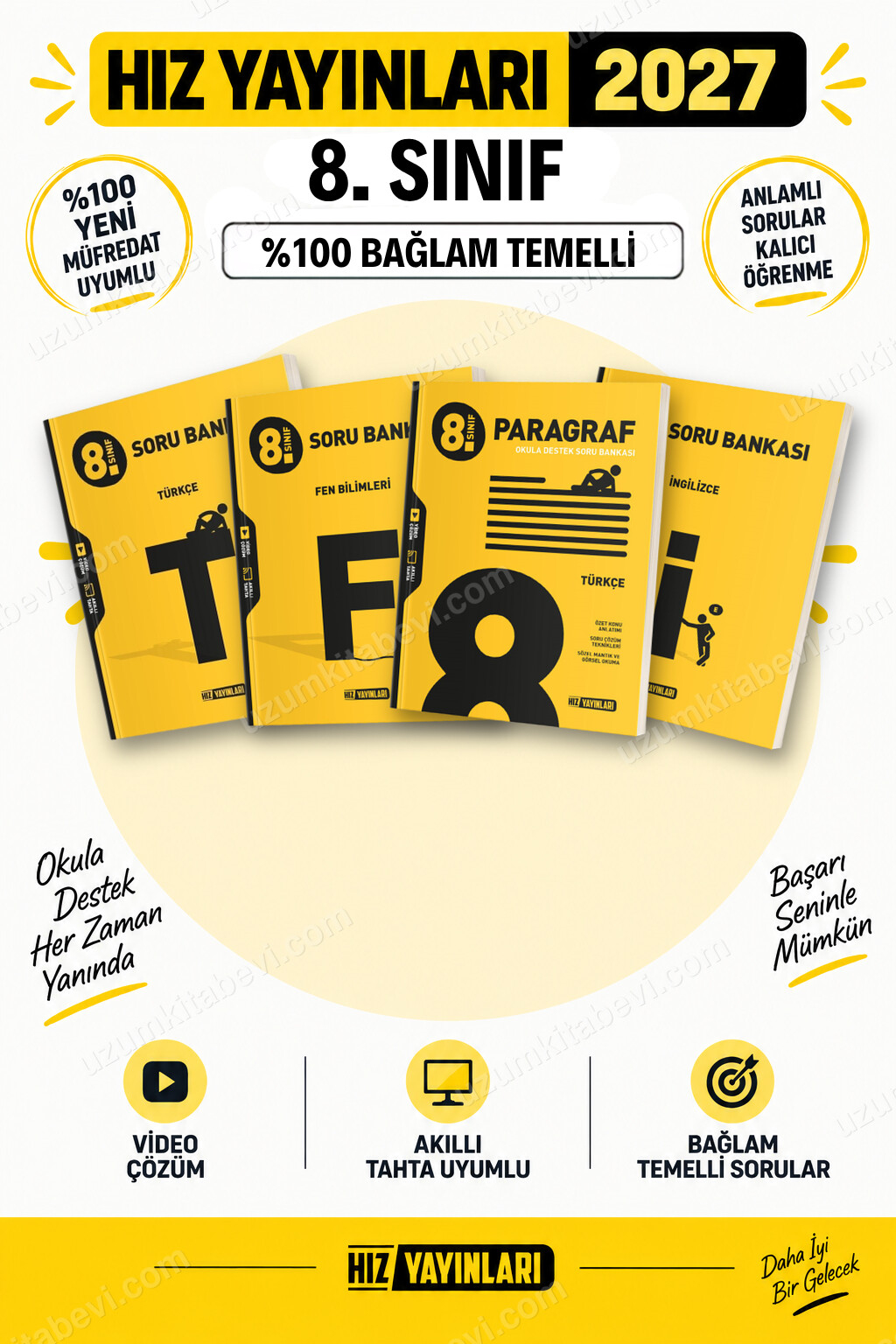 Hız Yayınları 2027 8. Sınıf Türkçe-Fen-Paragraf-İngilizce LGS Güncel Müfredat Soru Bankası Seti - Hız Yayınları kitap kapağı