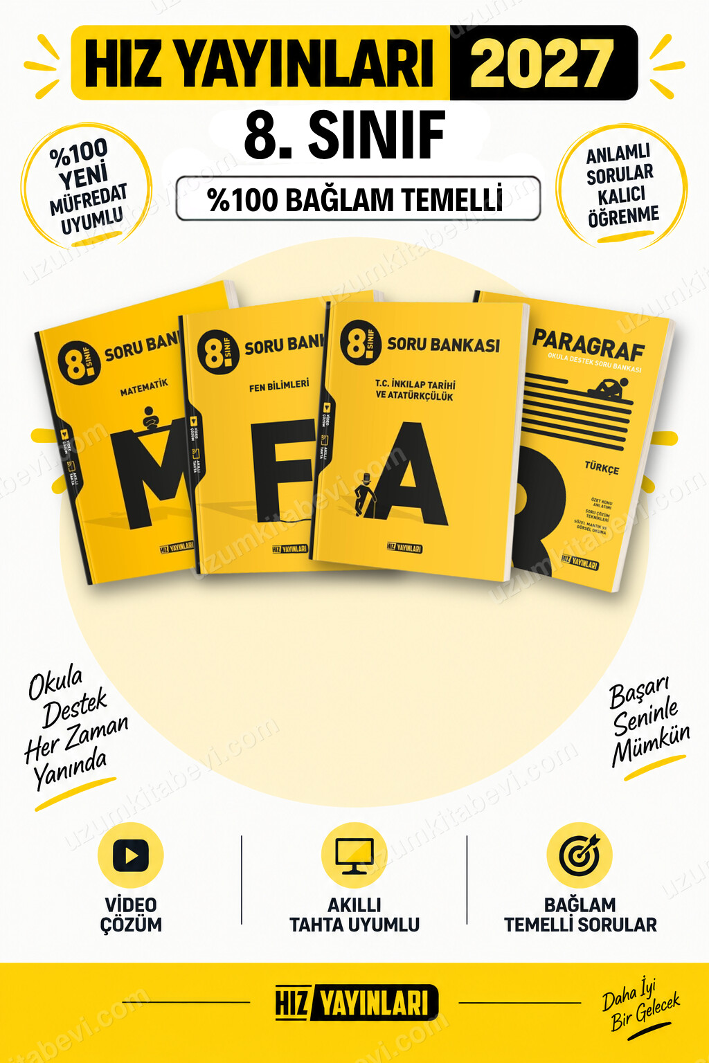 Hız Yayınları 2027 8. Sınıf Matematik-Fen-İnkılap-Paragraf LGS Güncel Müfredat Soru Bankası Seti - Hız Yayınları kitap kapağı