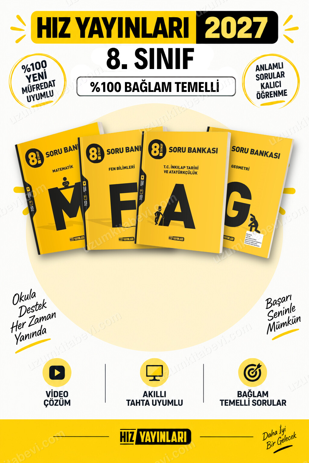 Hız Yayınları 2027 8. Sınıf Matematik-Fen-İnkılap-Geometri LGS Güncel Müfredat Soru Bankası Seti - Hız Yayınları kitap kapağı