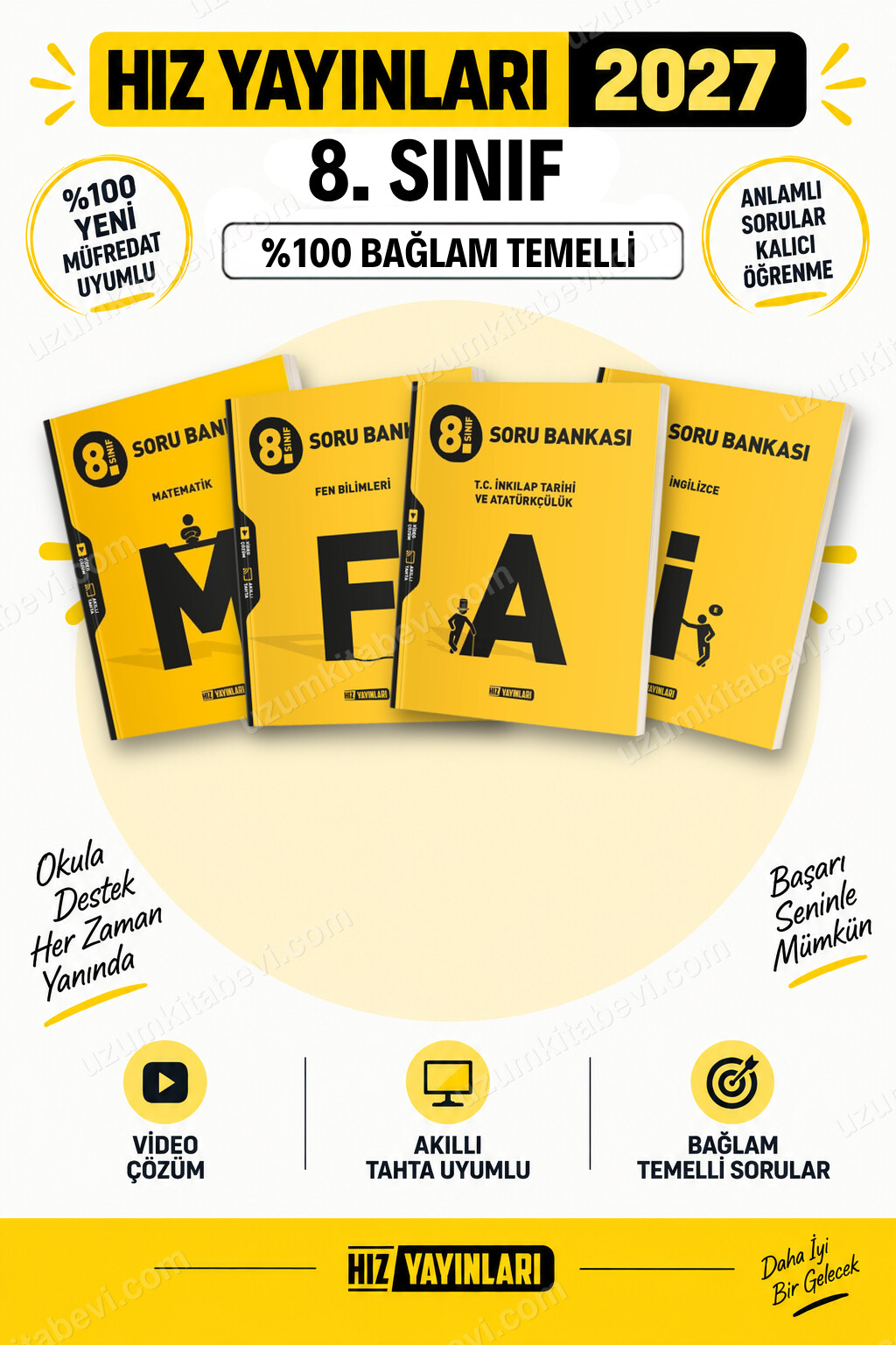 Hız Yayınları 2027 8. Sınıf Matematik-Fen-İnkılap-İngilizce LGS Güncel Müfredat Soru Bankası Seti - Hız Yayınları kitap kapağı