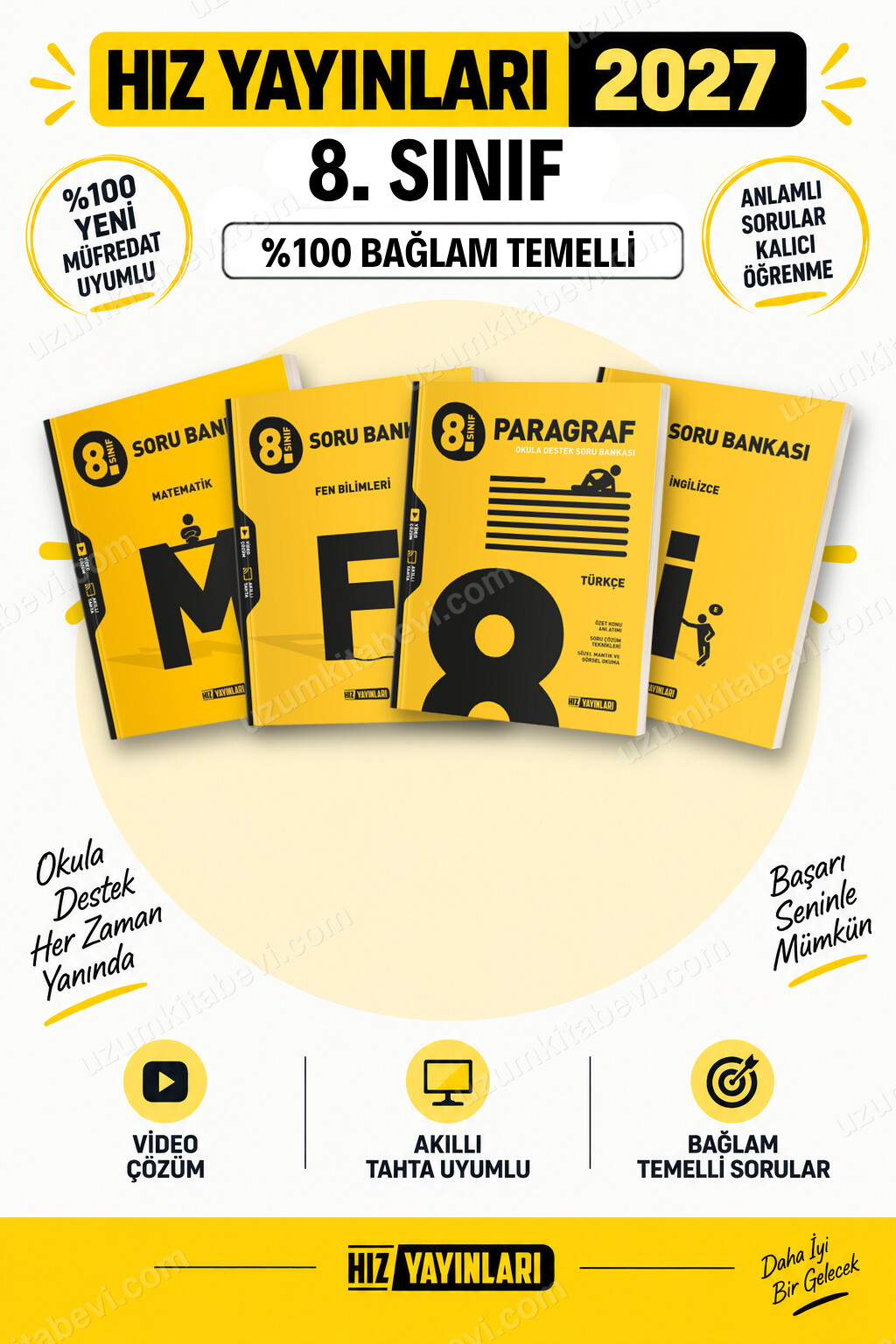 Hız Yayınları 2027 8. Sınıf Matematik-Fen-Paragraf-İngilizce LGS Güncel Müfredat Soru Bankası Seti - Hız Yayınları kitap kapağı