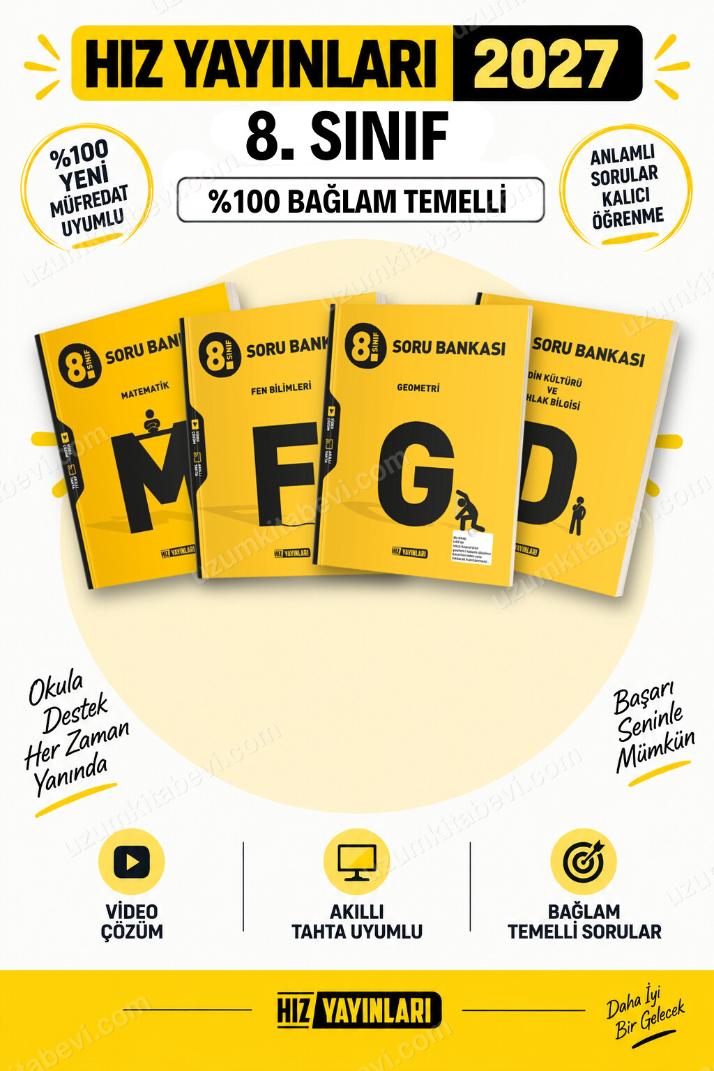 Hız Yayınları 2027 8. Sınıf Matematik-Fen-Geometri-Din LGS Güncel Müfredat Soru Bankası Seti - Hız Yayınları kitap kapağı
