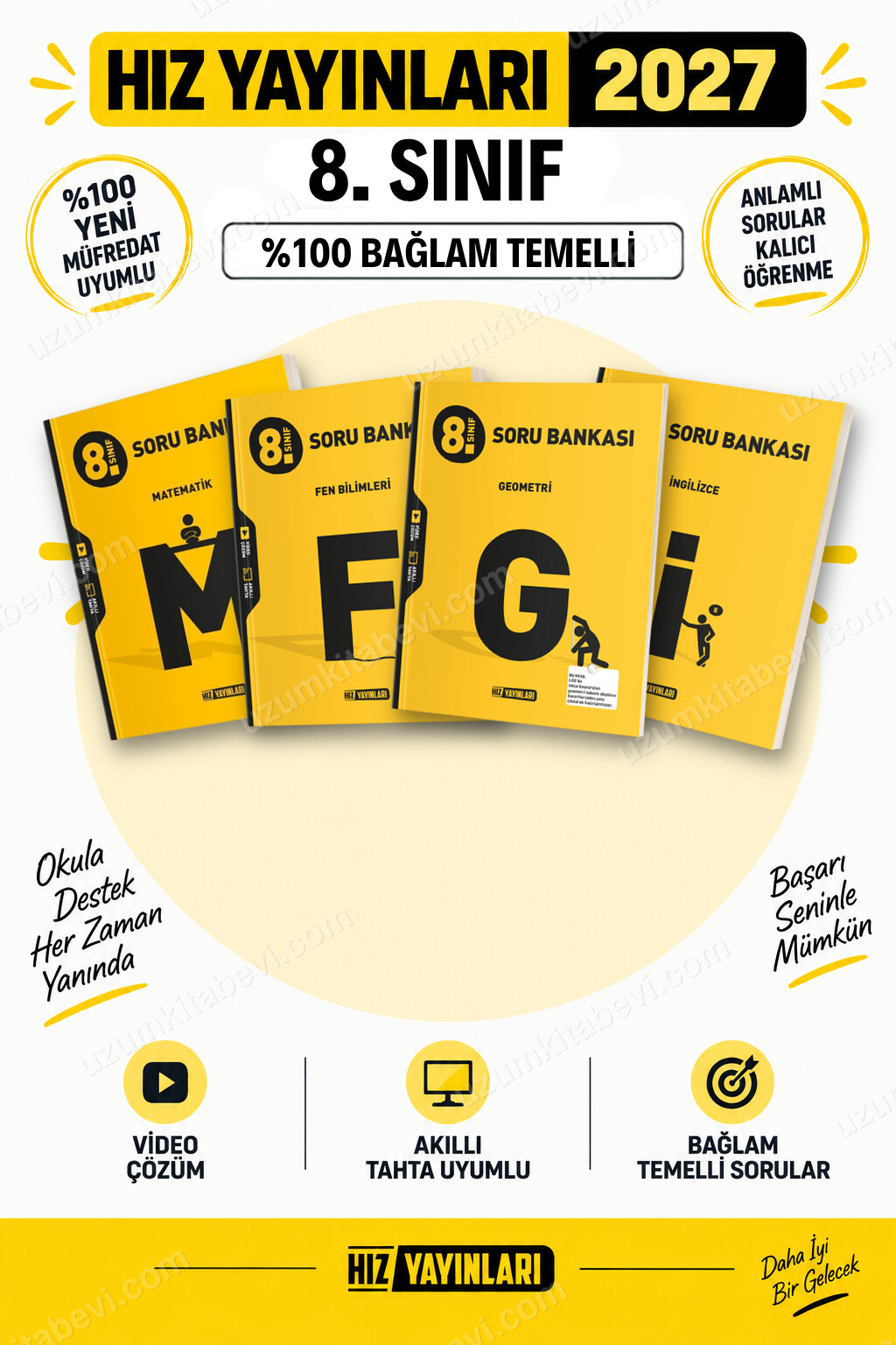 Hız Yayınları 2027 8. Sınıf Matematik-Fen-Geometri-İngilizce LGS Güncel Müfredat Soru Bankası Seti - Hız Yayınları kitap kapağı