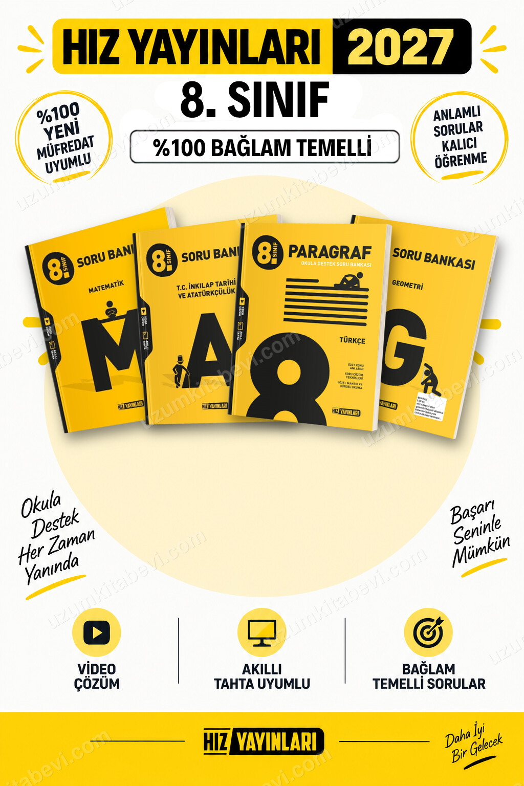 Hız Yayınları 2027 8. Sınıf Matematik-İnkılap-Paragraf-Geometri LGS Soru Bankası Seti - Hız Yayınları kitap kapağı