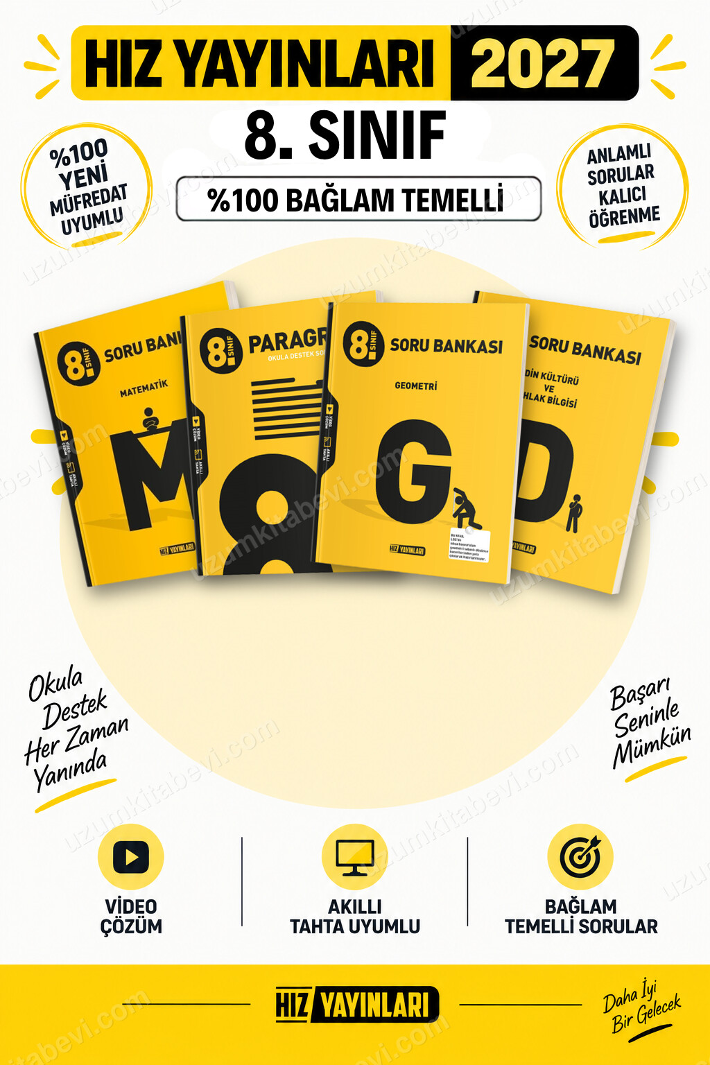Hız Yayınları 2027 8. Sınıf Matematik-Paragraf-Geometri-Din LGS Güncel Müfredat Soru Bankası Seti - Hız Yayınları kitap kapağı