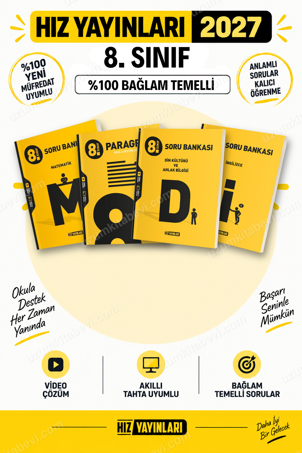 Hız Yayınları 2027 8. Sınıf Matematik-Paragraf-Din-İngilizce LGS Güncel Müfredat Soru Bankası Seti - Hız Yayınları kitap kapağı