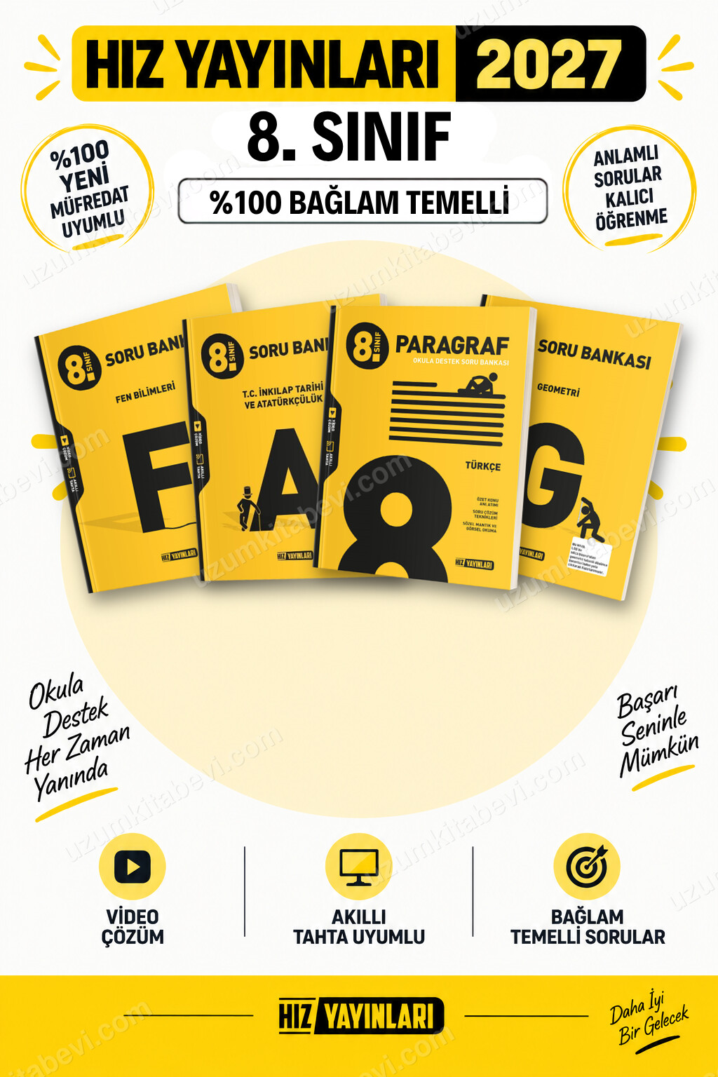 Hız Yayınları 2027 8. Sınıf Fen-İnkılap-Paragraf-Geometri LGS Güncel Müfredat Soru Bankası Seti - Hız Yayınları kitap kapağı