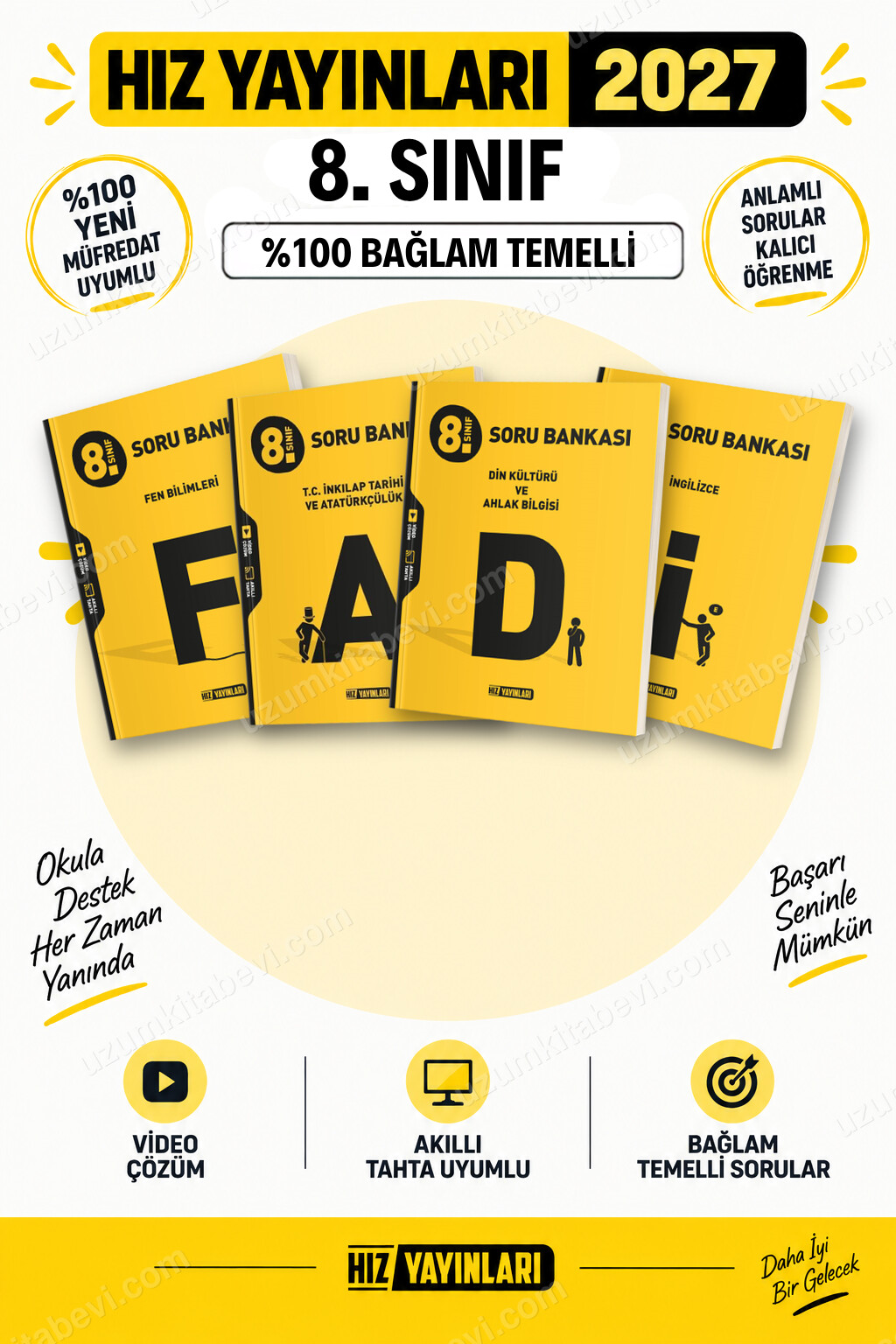 Hız Yayınları 2027 8. Sınıf Fen-İnkılap-Din-İngilizce LGS Güncel Müfredat Soru Bankası Seti - Hız Yayınları kitap kapağı