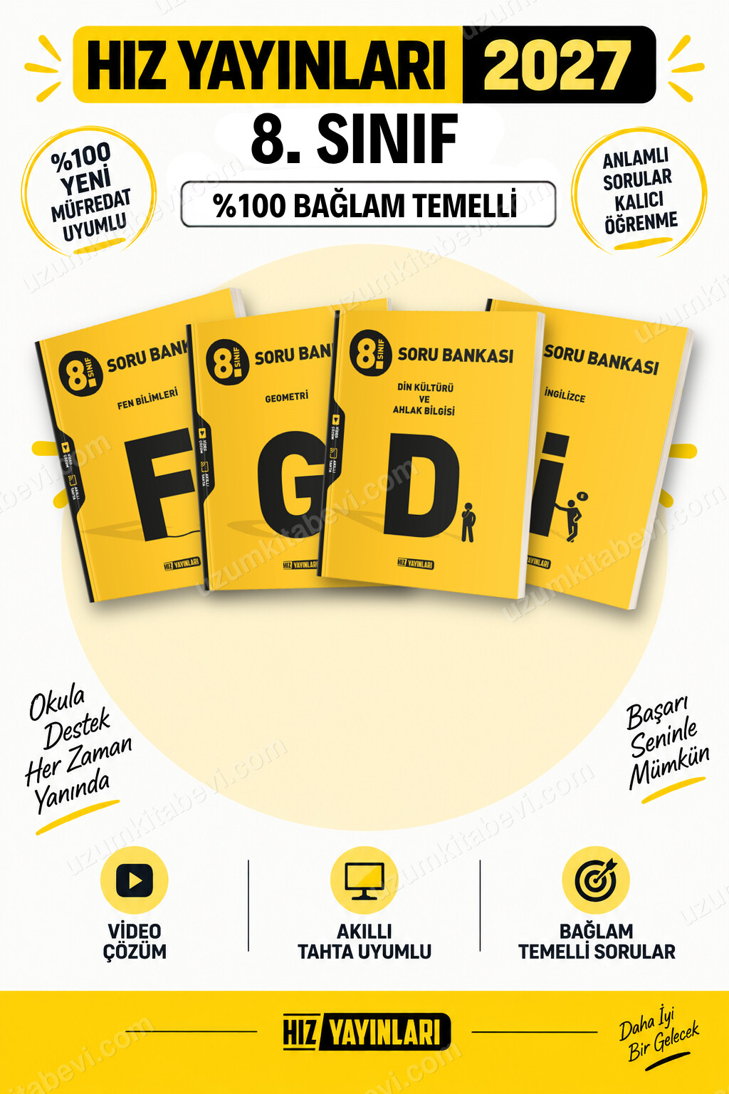 Hız Yayınları 2027 8. Sınıf Fen-Geometri-Din-İngilizce LGS Güncel Müfredat Soru Bankası Seti - Hız Yayınları kitap kapağı