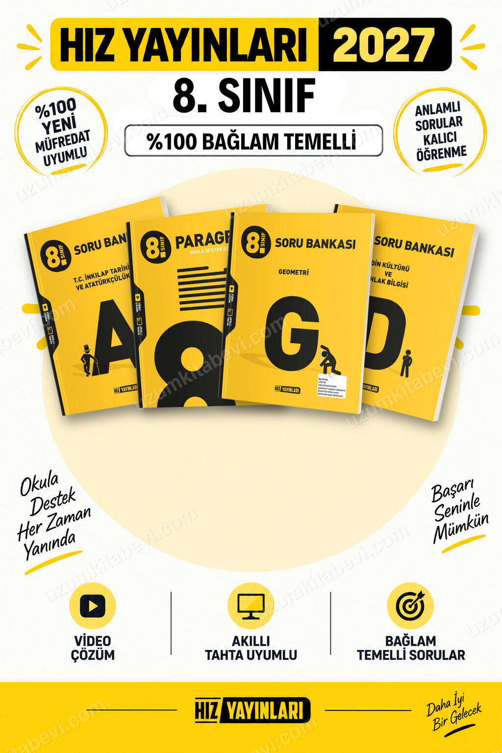 Hız Yayınları 2027 8. Sınıf İnkılap-Paragraf-Geometri-Din LGS Güncel Müfredat Soru Bankası Seti - Hız Yayınları kitap kapağı