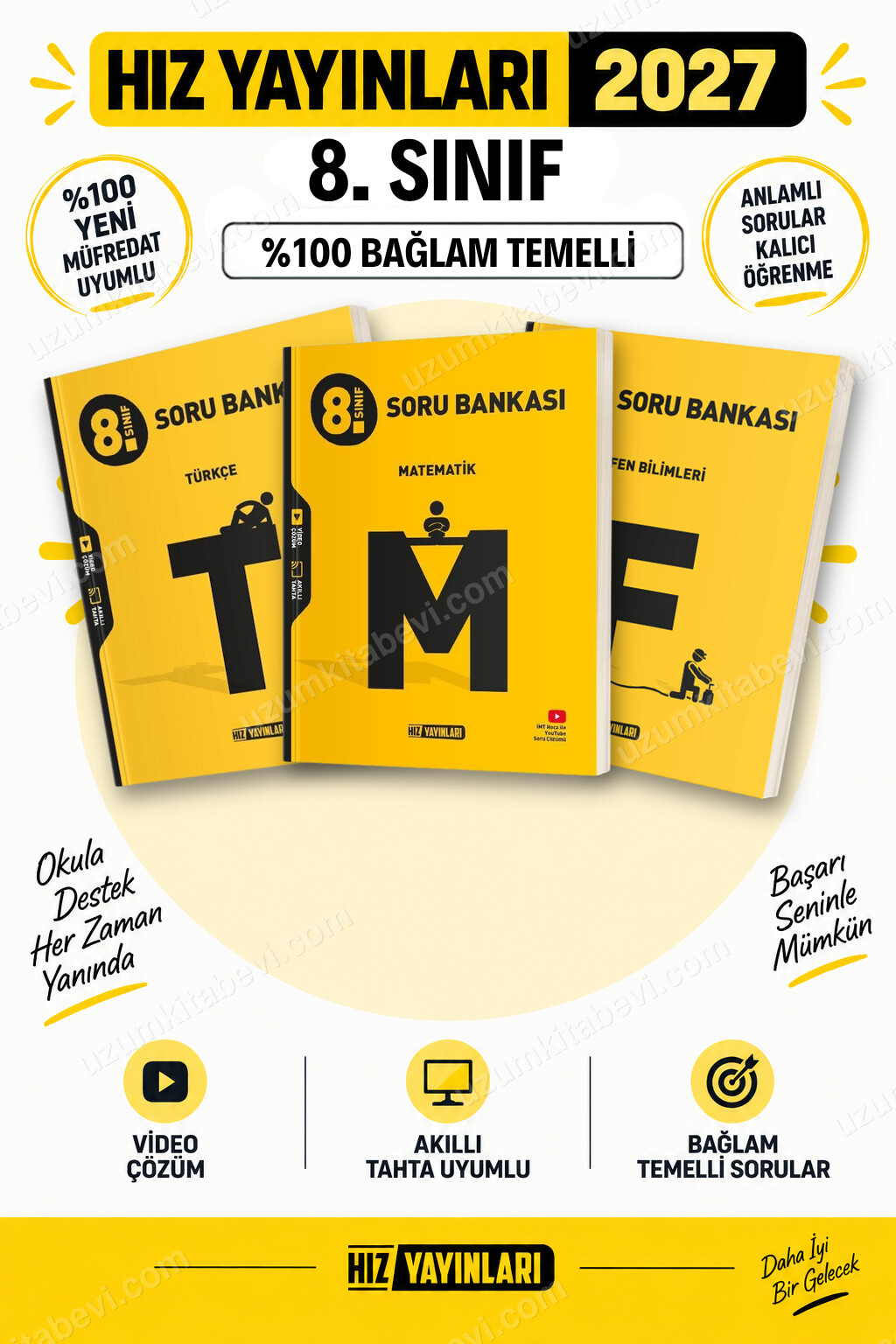 Hız Yayınları 2027 8. Sınıf Türkçe-Matematik-Fen Bilimleri LGS Güncel Müfredat Soru Bankası Seti - Hız Yayınları kitap kapağı