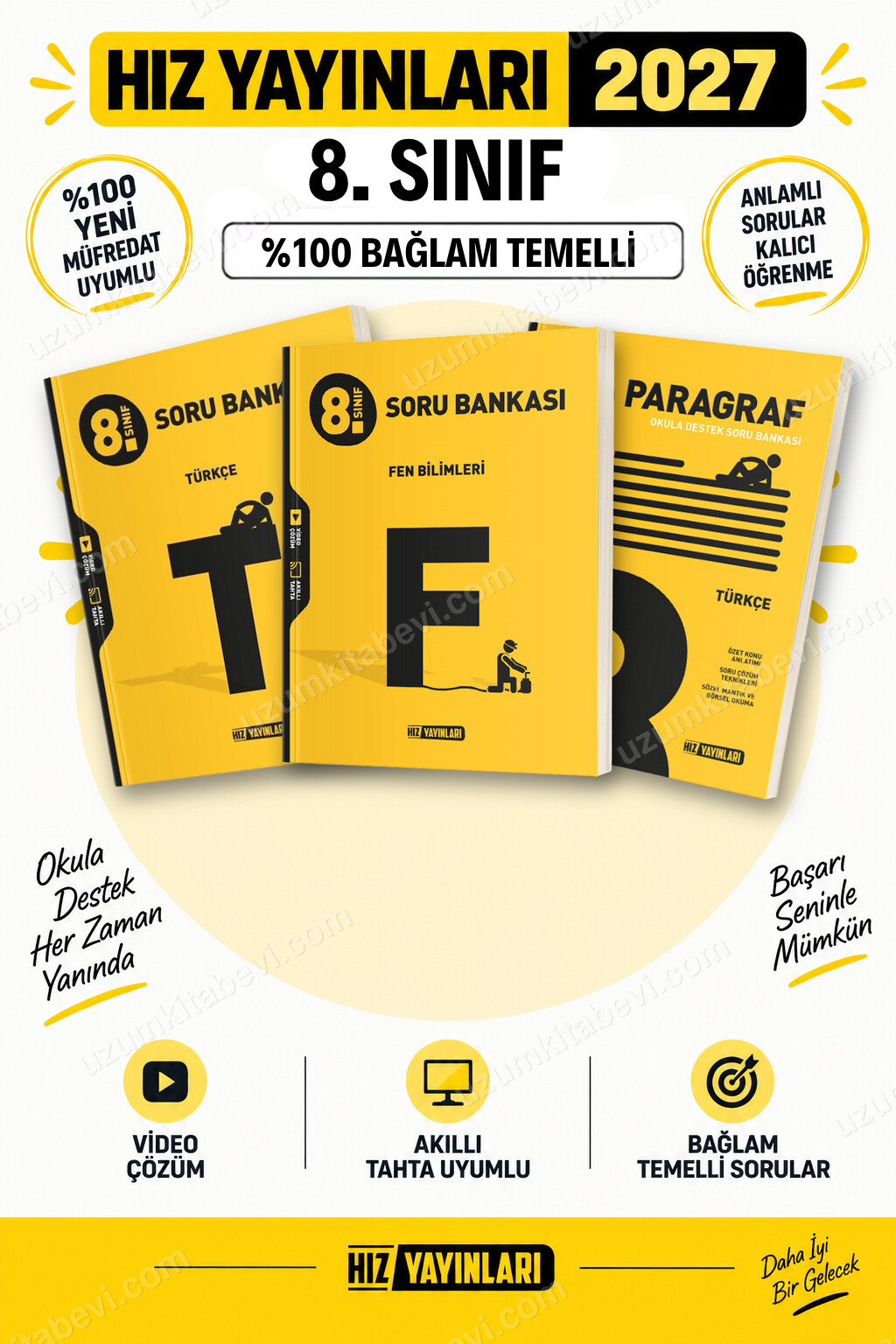 Hız Yayınları 2027 8. Sınıf Türkçe-Fen Bilimleri-Paragraf LGS Güncel Müfredat Soru Bankası Seti - Hız Yayınları kitap kapağı