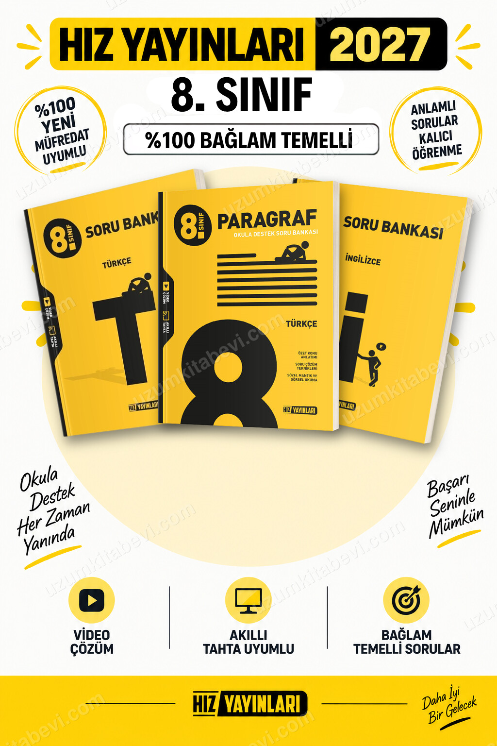 Hız Yayınları 2027 8. Sınıf Türkçe-Paragraf-İngilizce LGS Güncel Müfredat Soru Bankası Seti - Hız Yayınları kitap kapağı