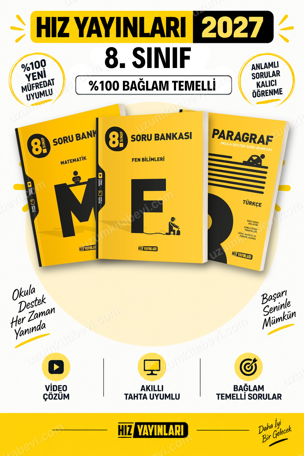 Hız Yayınları 2027 8. Sınıf Matematik-Fen Bilimleri-Paragraf LGS Güncel Müfredat Soru Bankası Seti - Hız Yayınları kitap kapağı