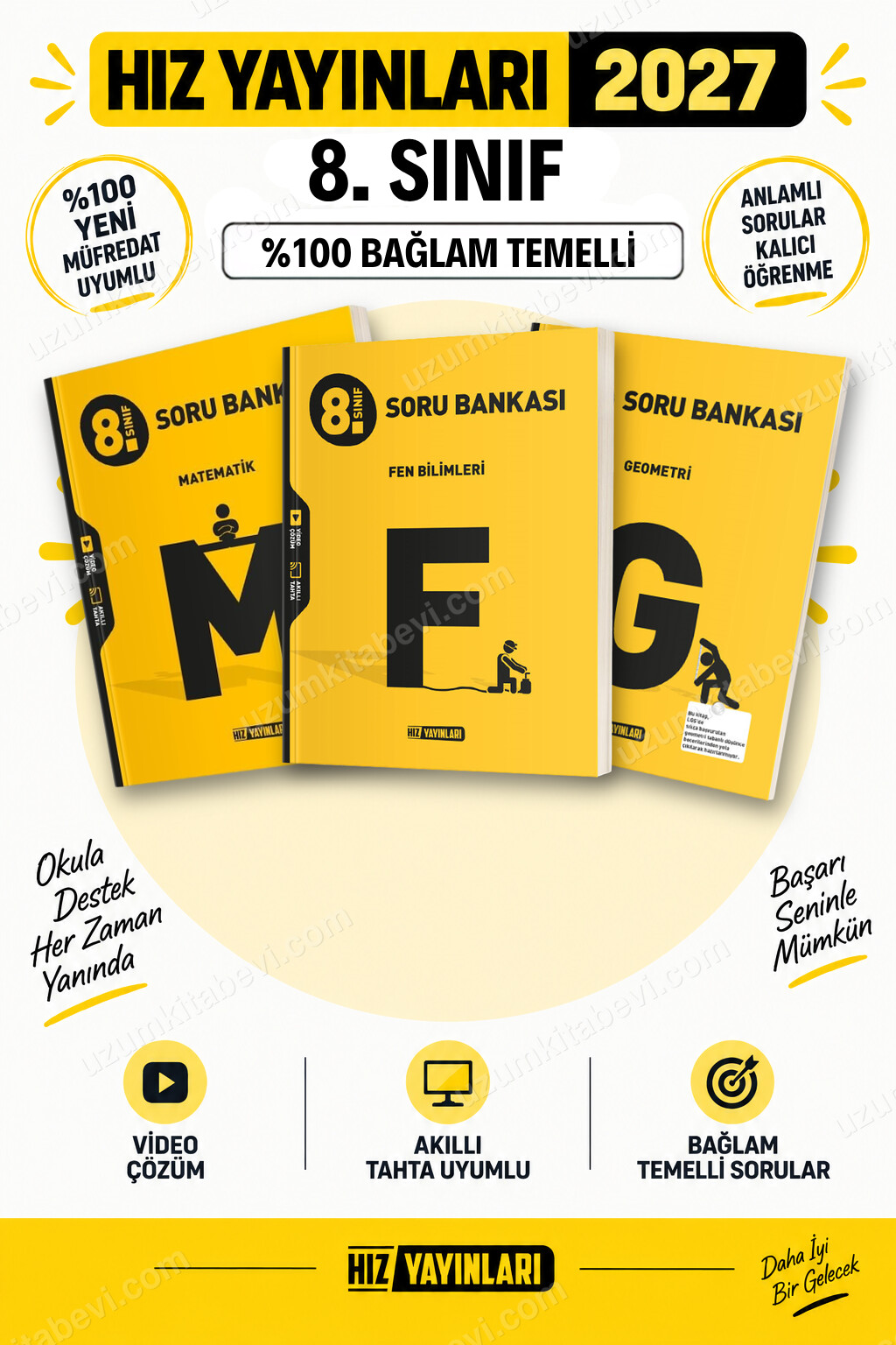 Hız Yayınları 2027 8. Sınıf Matematik-Fen Bilimleri-Geometri LGS Güncel Müfredat Soru Bankası Seti - Hız Yayınları kitap kapağı