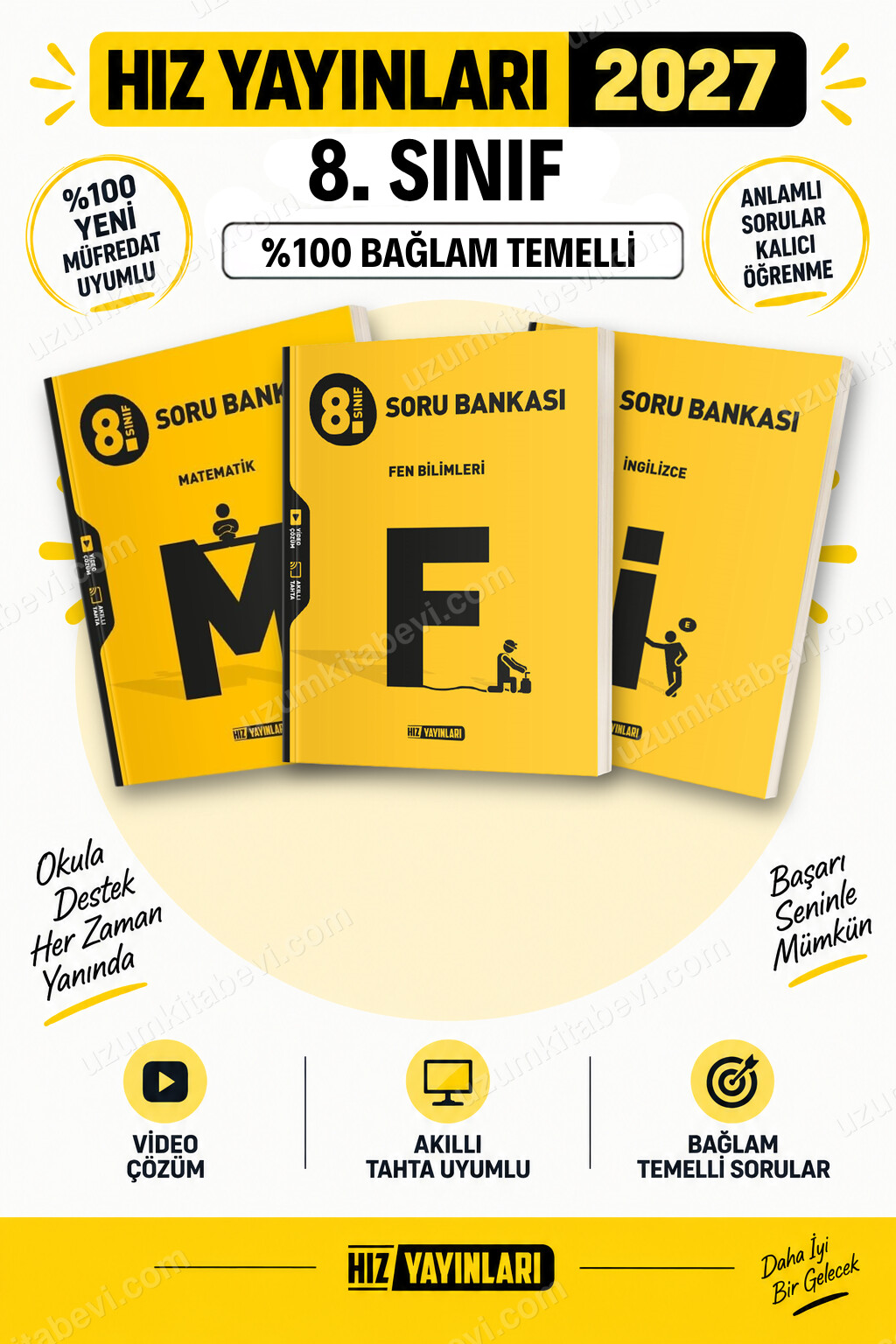 Hız Yayınları 2027 8. Sınıf Matematik-Fen Bilimleri-İngilizce LGS Güncel Müfredat Soru Bankası Seti - Hız Yayınları kitap kapağı