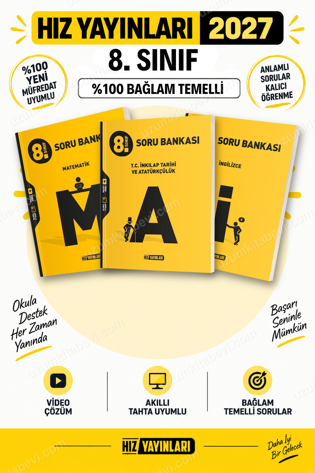 Hız Yayınları 2027 8. Sınıf Matematik-İnkılap Tarihi-İngilizce LGS Güncel Müfredat Soru Bankası Seti - Hız Yayınları kitap kapağı