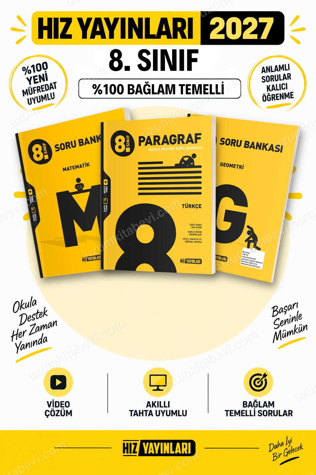 Hız Yayınları 2027 8. Sınıf Matematik-Paragraf-Geometri LGS Güncel Müfredat Soru Bankası Seti - Hız Yayınları kitap kapağı
