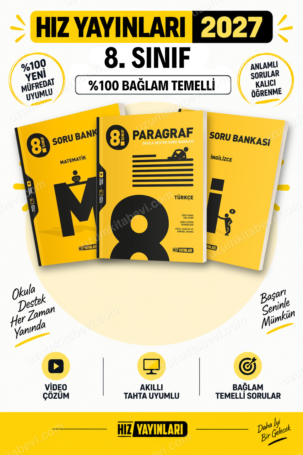 Hız Yayınları 2027 8. Sınıf Matematik-Paragraf-İngilizce LGS Güncel Müfredat Soru Bankası Seti - Hız Yayınları kitap kapağı