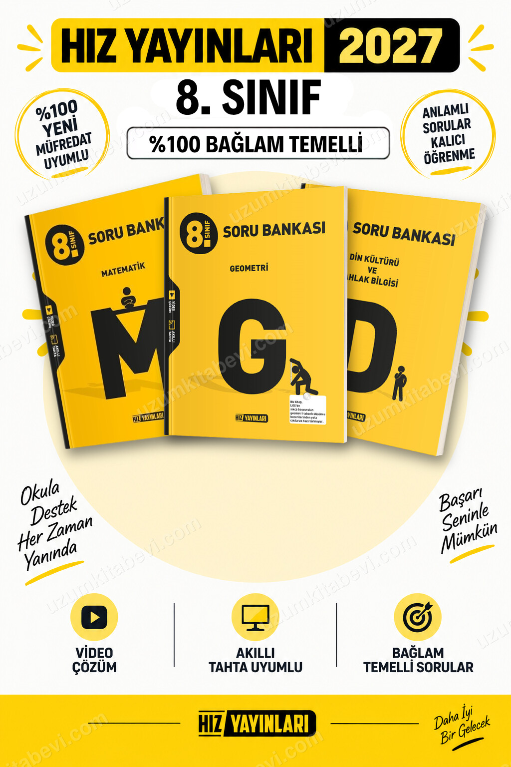 Hız Yayınları 2027 8. Sınıf Matematik-Geometri-Din Kültürü LGS Güncel Müfredat Soru Bankası Seti - Hız Yayınları kitap kapağı