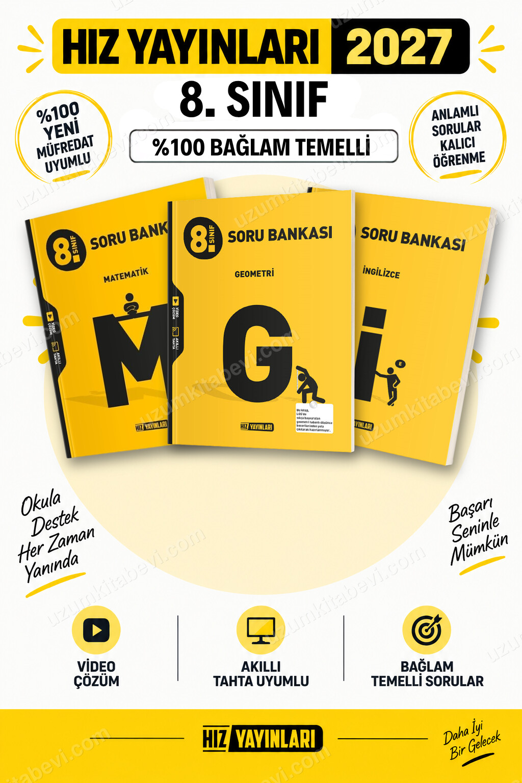 Hız Yayınları 2027 8. Sınıf Matematik-Geometri-İngilizce LGS Güncel Müfredat Soru Bankası Seti - Hız Yayınları kitap kapağı