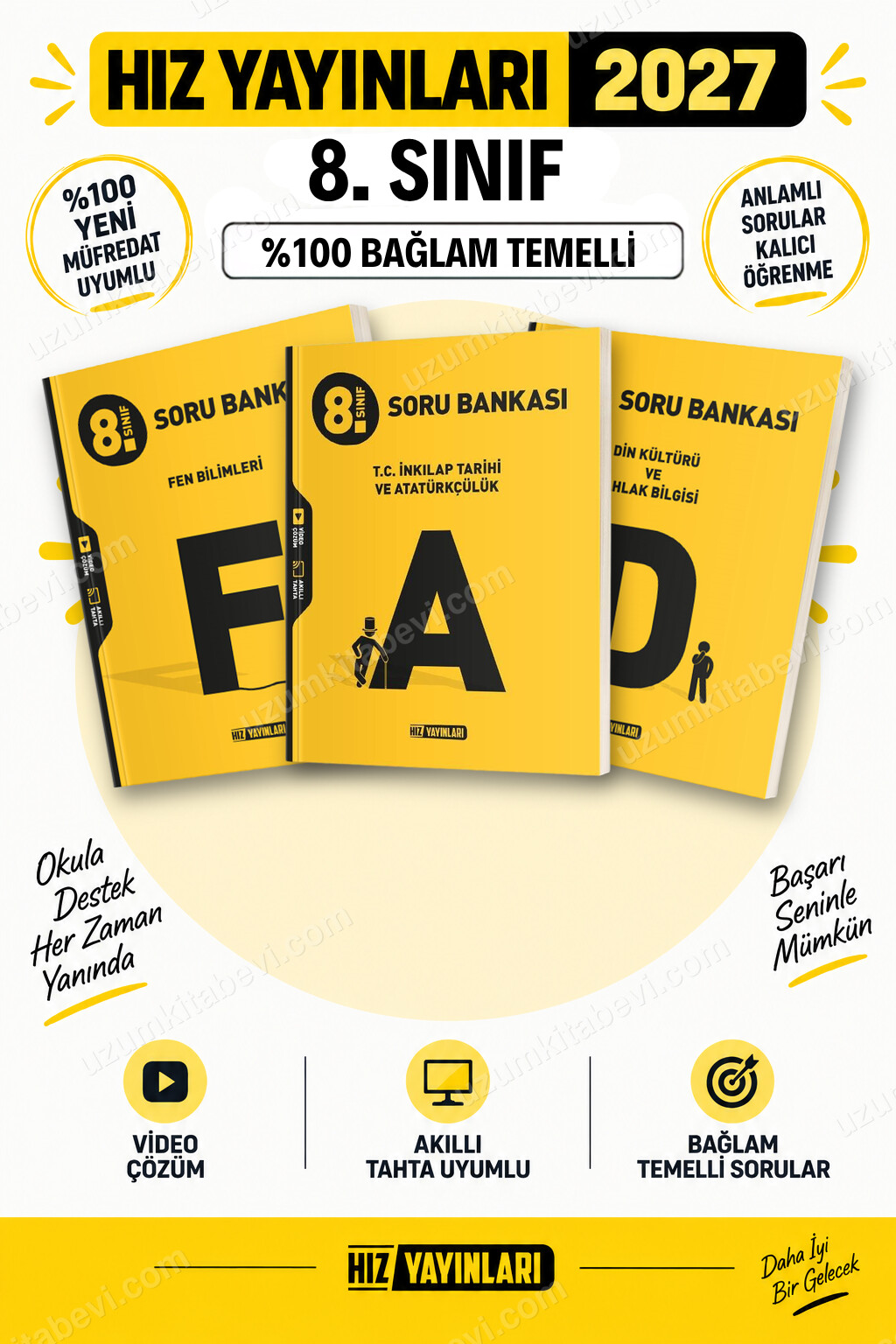 Hız Yayınları 2027 8. Sınıf Fen-İnkılap-Din LGS Güncel Müfredat Soru Bankası Seti - Hız Yayınları kitap kapağı