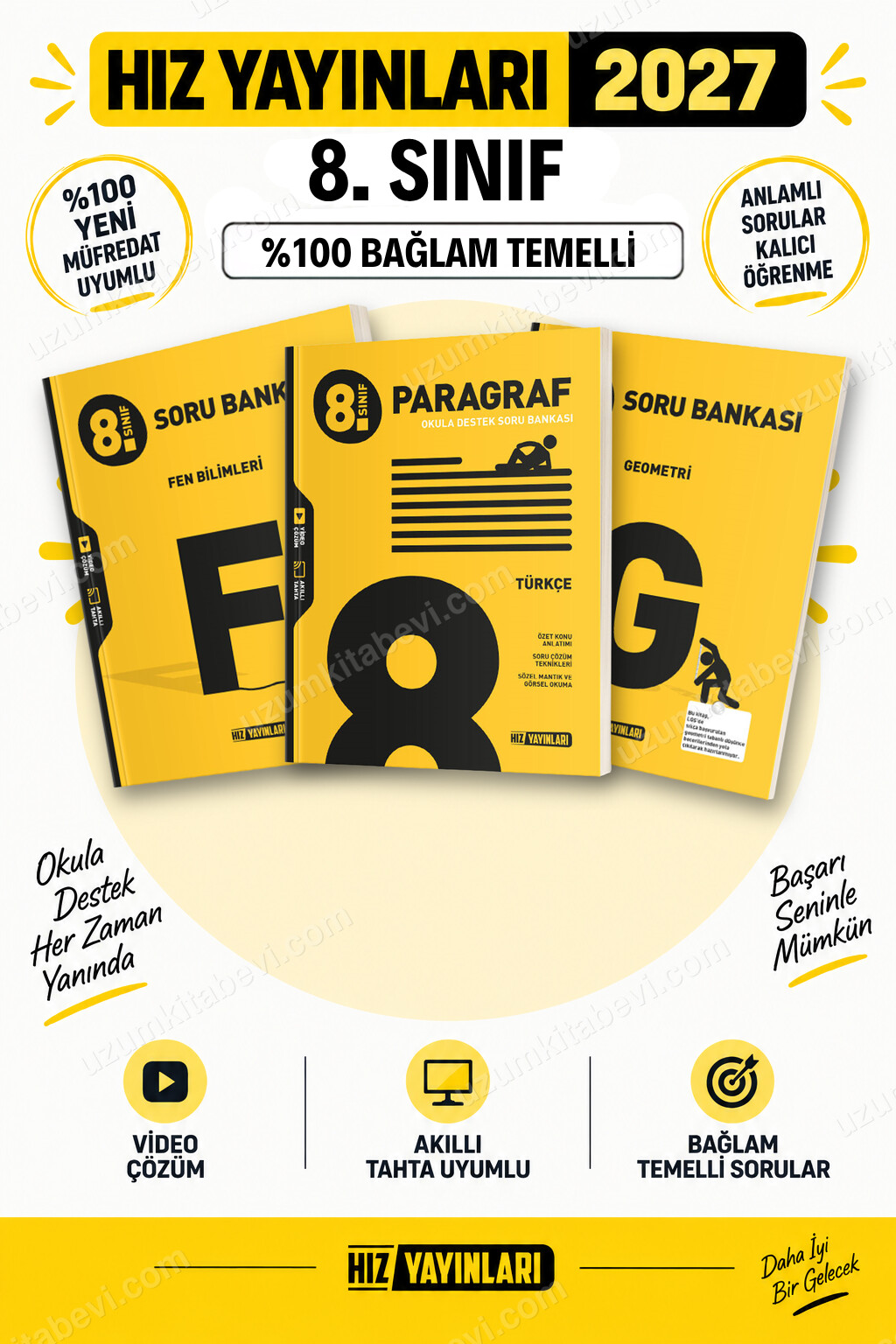 Hız Yayınları 2027 8. Sınıf Fen Bilimleri-Paragraf-Geometri LGS Güncel Müfredat Soru Bankası Seti - Hız Yayınları kitap kapağı