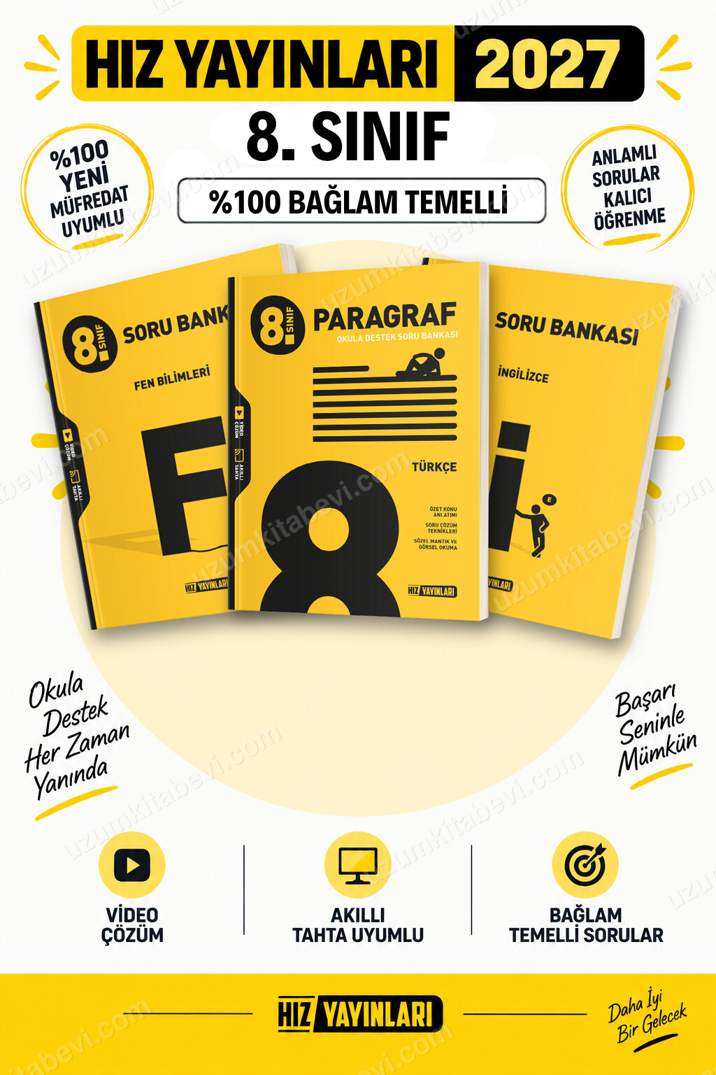 Hız Yayınları 2027 8. Sınıf Fen Bilimleri-Paragraf-İngilizce LGS Güncel Müfredat Soru Bankası Seti - Hız Yayınları kitap kapağı