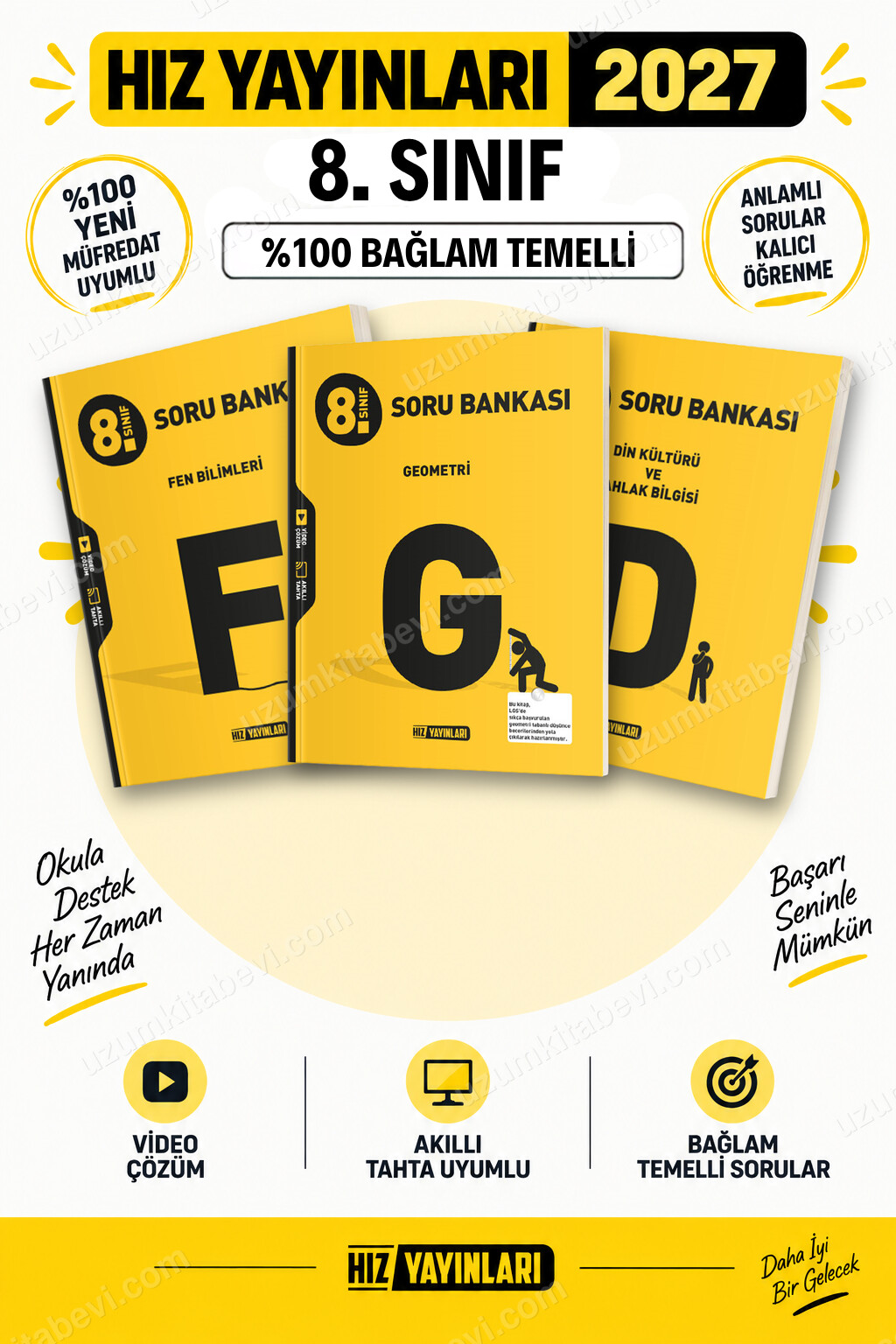 Hız Yayınları 2027 8. Sınıf Fen Bilimleri-Geometri-Din Kültürü LGS Güncel Müfredat Soru Bankası Seti - Hız Yayınları kitap kapağı