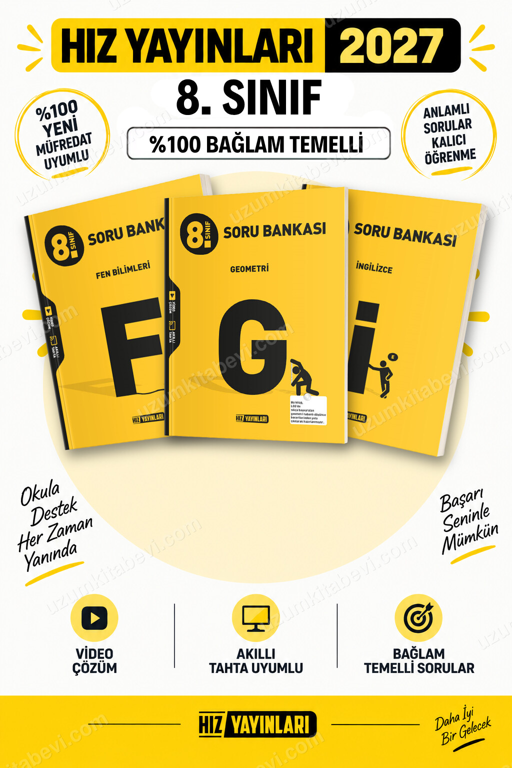 Hız Yayınları 2027 8. Sınıf Fen Bilimleri-Geometri-İngilizce LGS Güncel Müfredat Soru Bankası Seti - Hız Yayınları kitap kapağı
