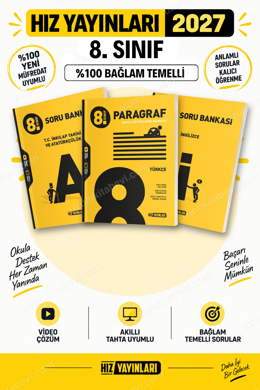 Hız Yayınları 2027 8. Sınıf İnkılap Tarihi-Paragraf-İngilizce LGS Güncel Müfredat Soru Bankası Seti - Hız Yayınları kitap kapağı