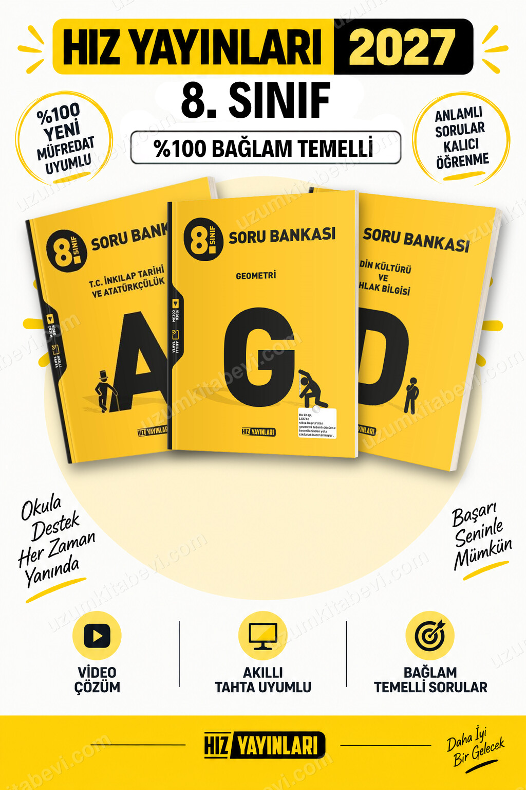 Hız Yayınları 2027 8. Sınıf İnkılap-Geometri-Din LGS Güncel Müfredat Soru Bankası Seti - Hız Yayınları kitap kapağı