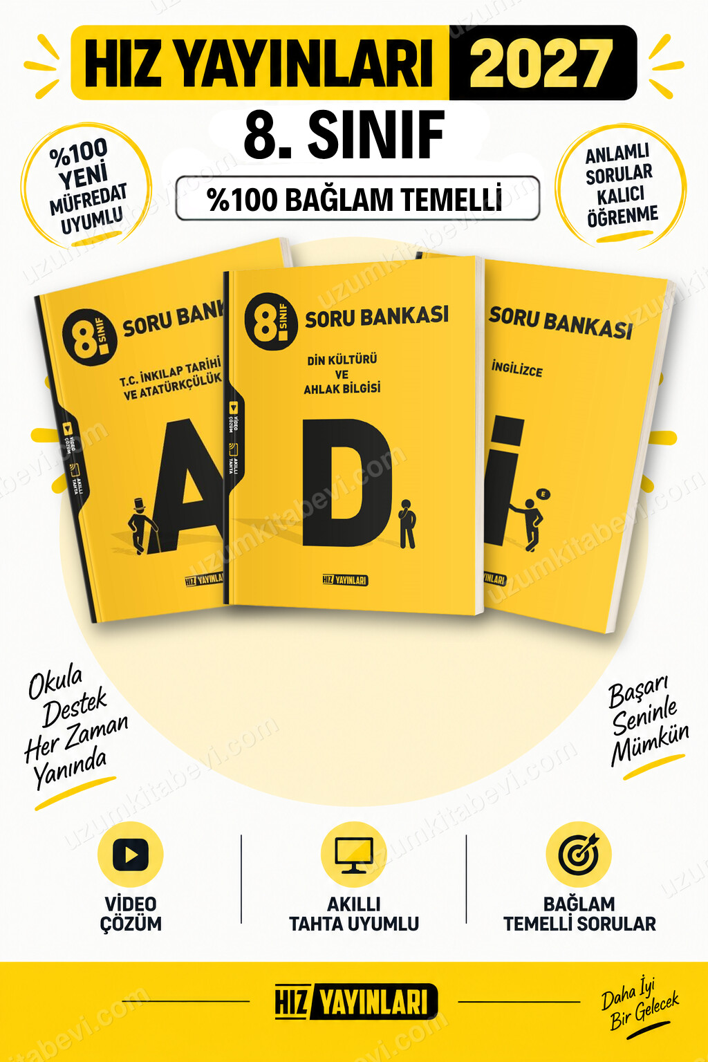 Hız Yayınları 2027 8. Sınıf İnkılap-Din-İngilizce LGS Güncel Müfredat Soru Bankası Seti - Hız Yayınları kitap kapağı