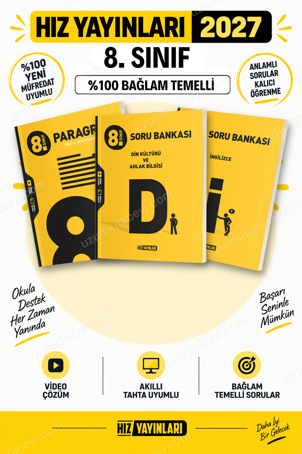 Hız Yayınları 2027 8. Sınıf Paragraf-Din Kültürü-İngilizce LGS Güncel Müfredat Soru Bankası Seti - Hız Yayınları kitap kapağı