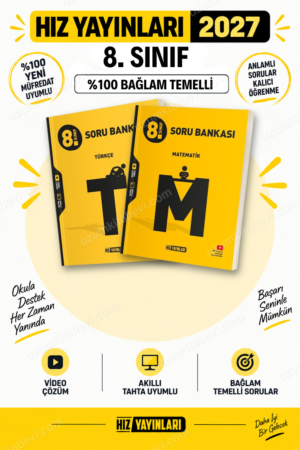 Hız Yayınları 2027 8. Sınıf Türkçe-Matematik LGS Güncel Müfredat Soru Bankası Seti - Hız Yayınları kitap kapağı