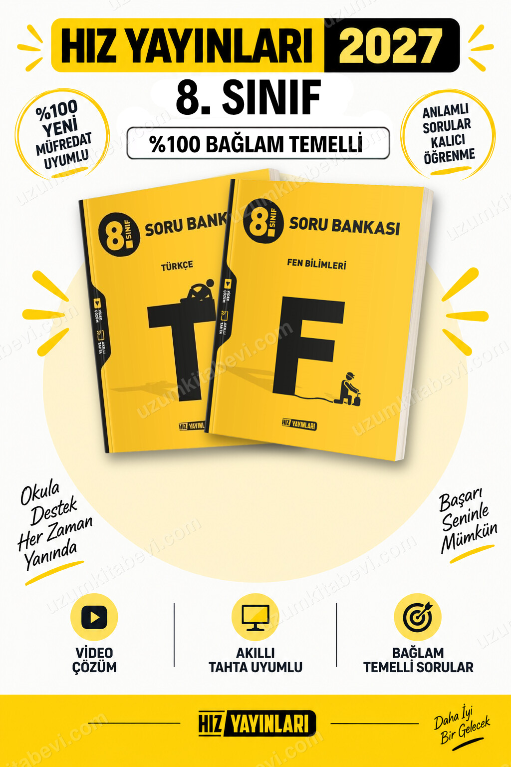 Hız Yayınları 2027 8. Sınıf Türkçe-Fen Bilimleri LGS Güncel Müfredat Soru Bankası Seti - Hız Yayınları kitap kapağı