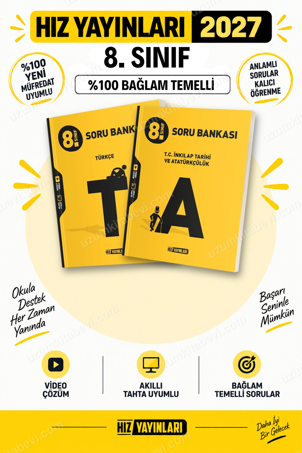 Hız Yayınları 2027 8. Sınıf Türkçe-İnkılap Tarihi LGS Güncel Müfredat Soru Bankası Seti - Hız Yayınları kitap kapağı