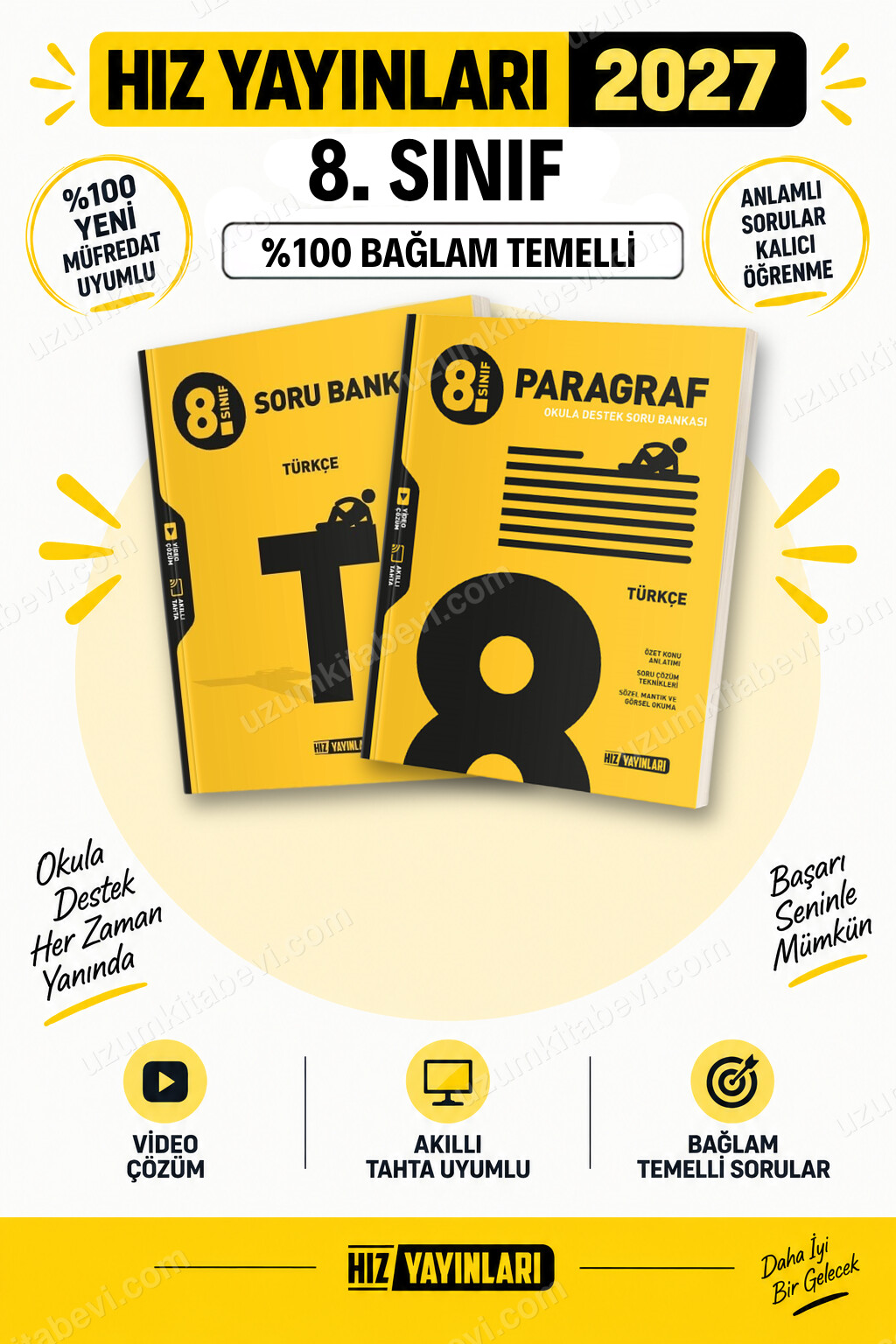 Hız Yayınları 2027 8. Sınıf Türkçe-Paragraf LGS Güncel Müfredat Soru Bankası Seti - Hız Yayınları kitap kapağı